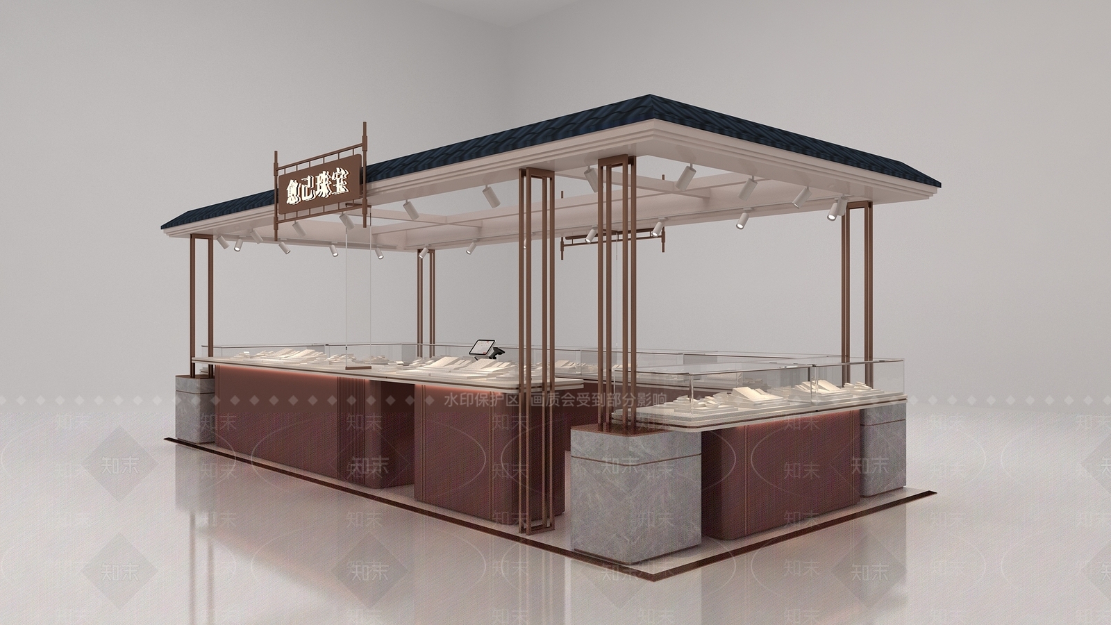 现代珠宝店3D模型下载【ID:1169265128】