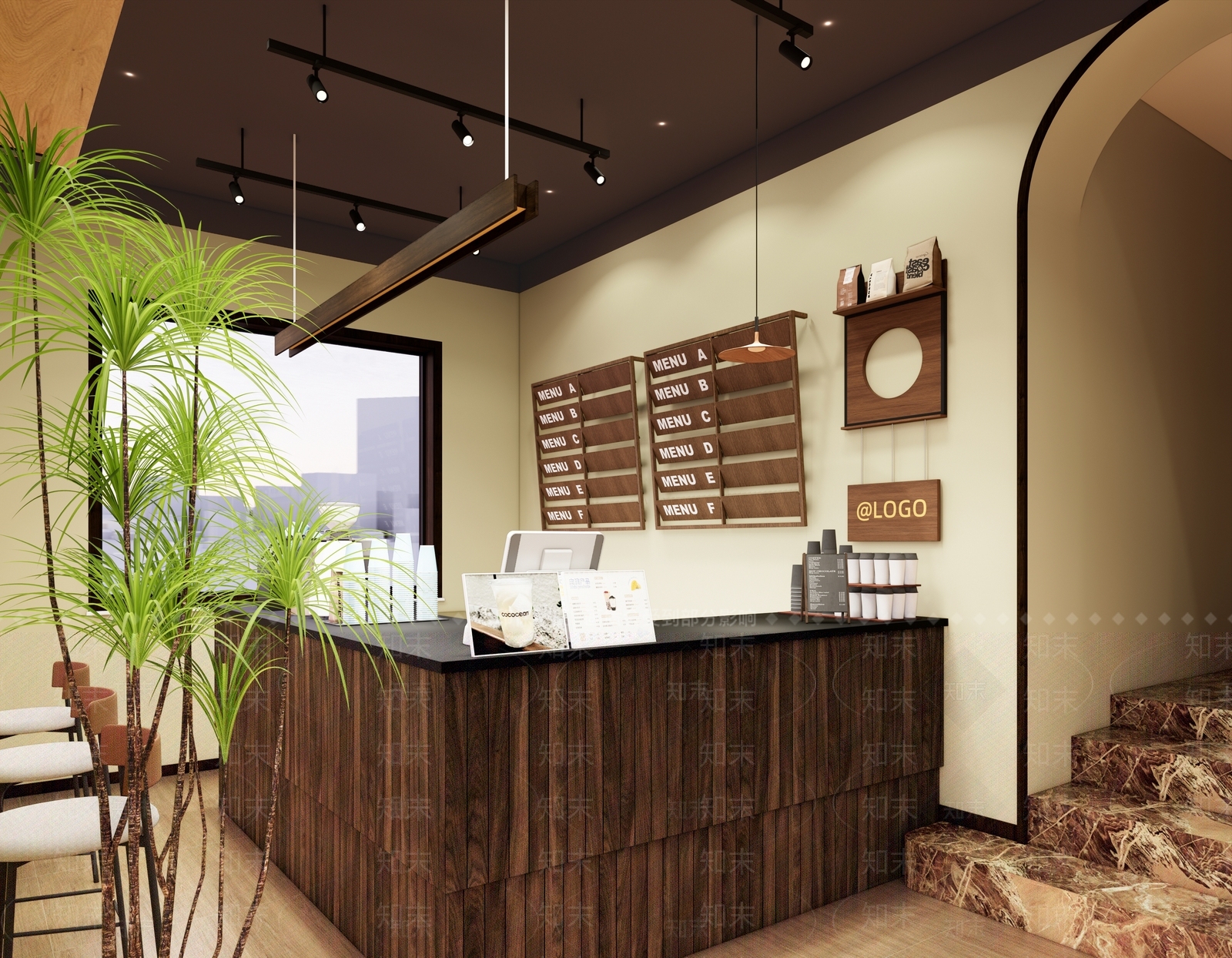 中古现代奶茶店SU模型下载【ID:1169272841】
