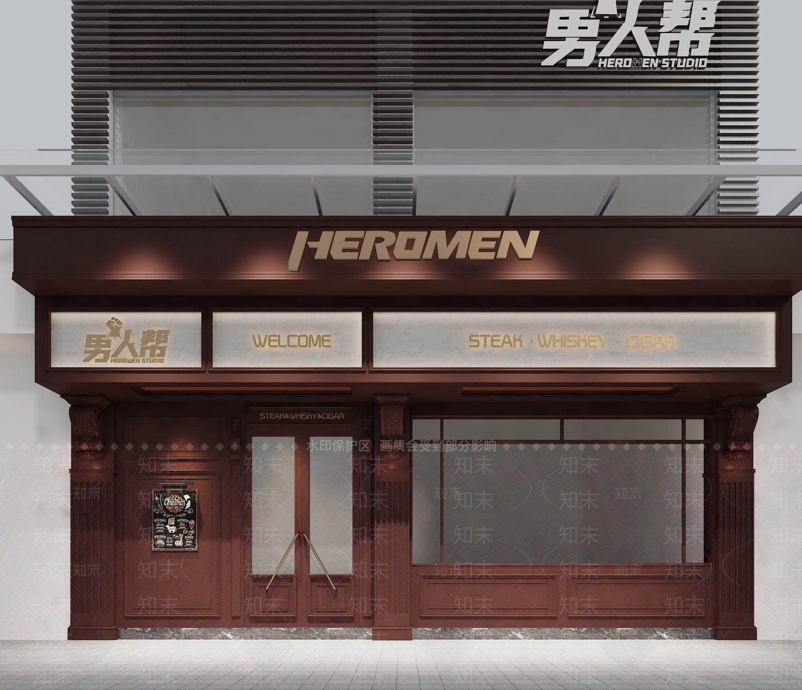 美式法式酒吧3D模型下载【ID:1169275347】