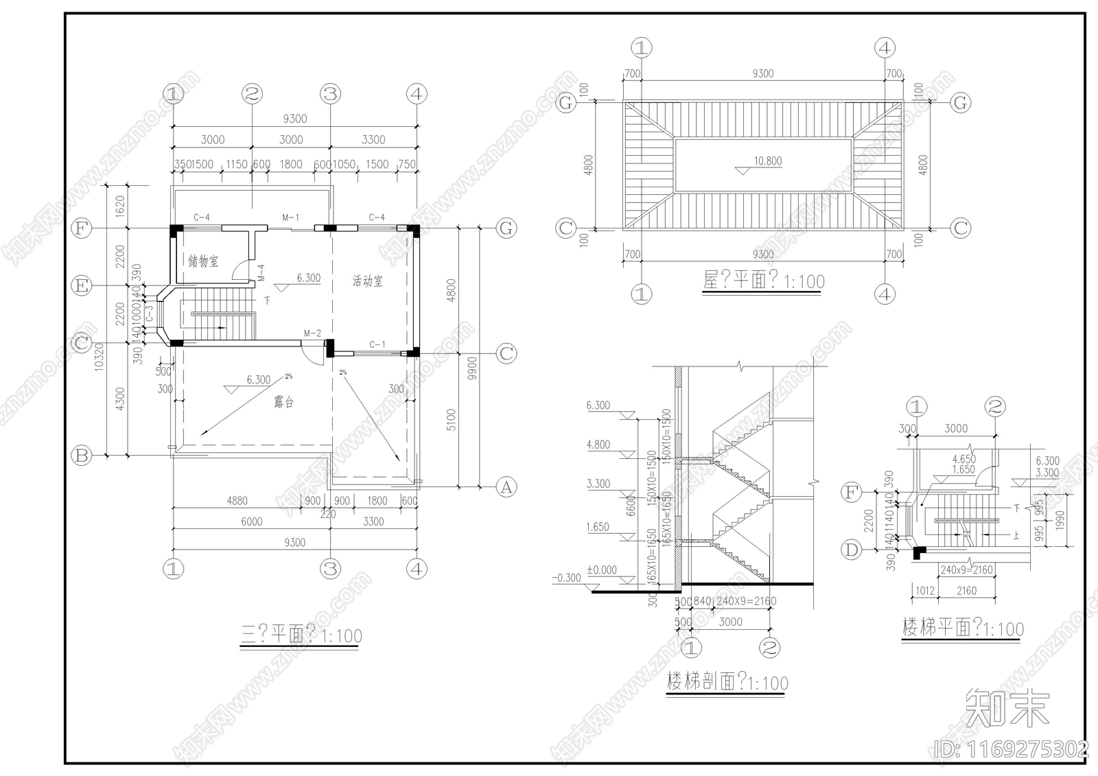 现代欧式别墅建筑cad施工图下载【ID:1169275302】