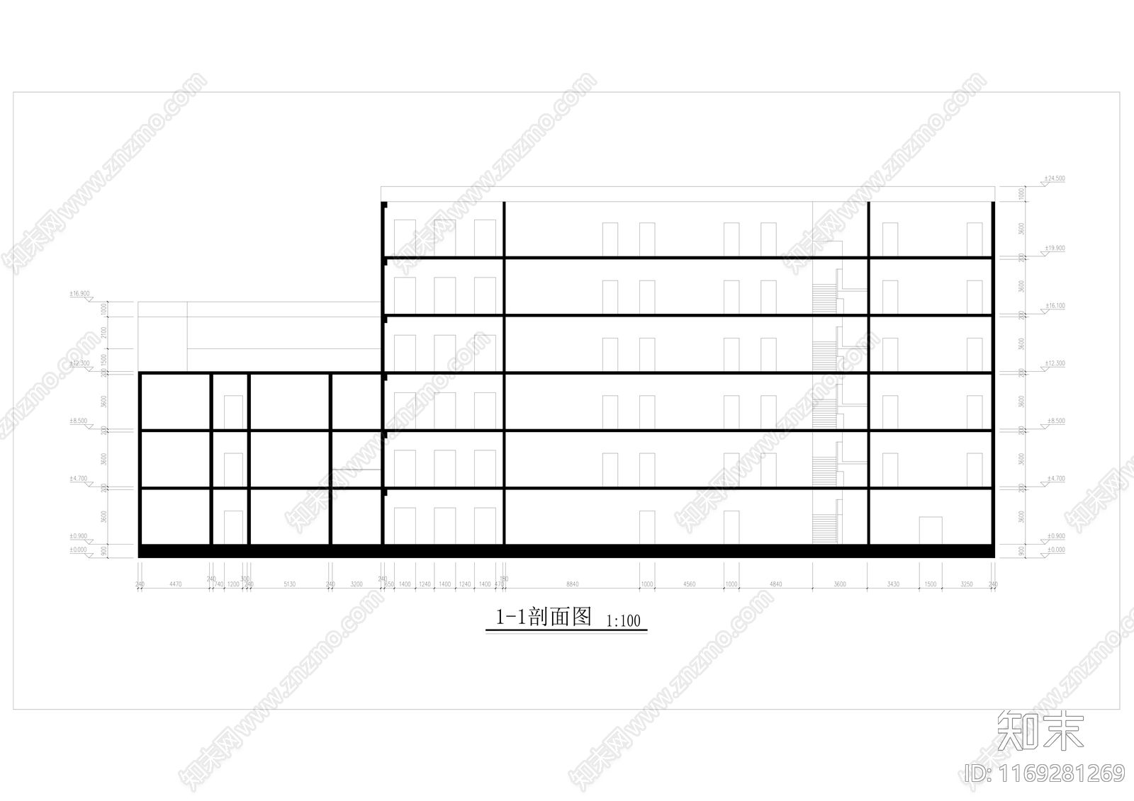 新中式现代酒店建筑施工图下载【ID:1169281269】