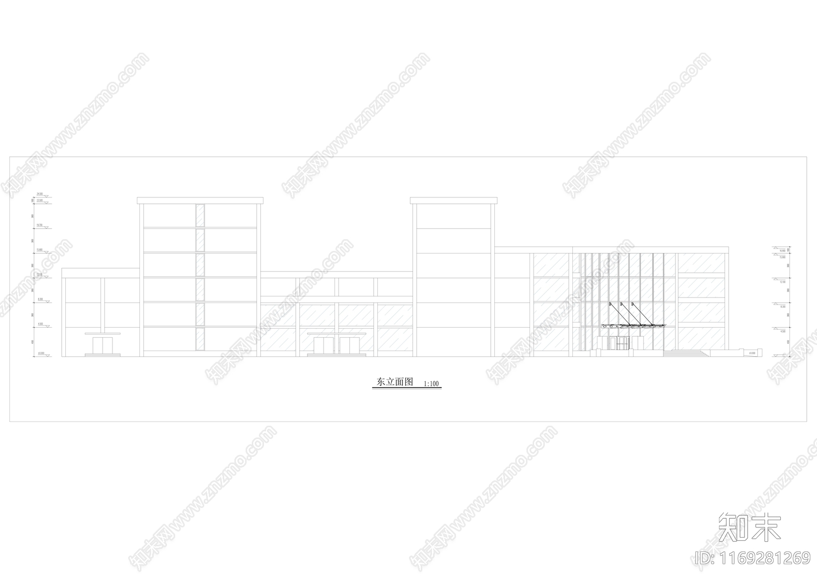 新中式现代酒店建筑施工图下载【ID:1169281269】