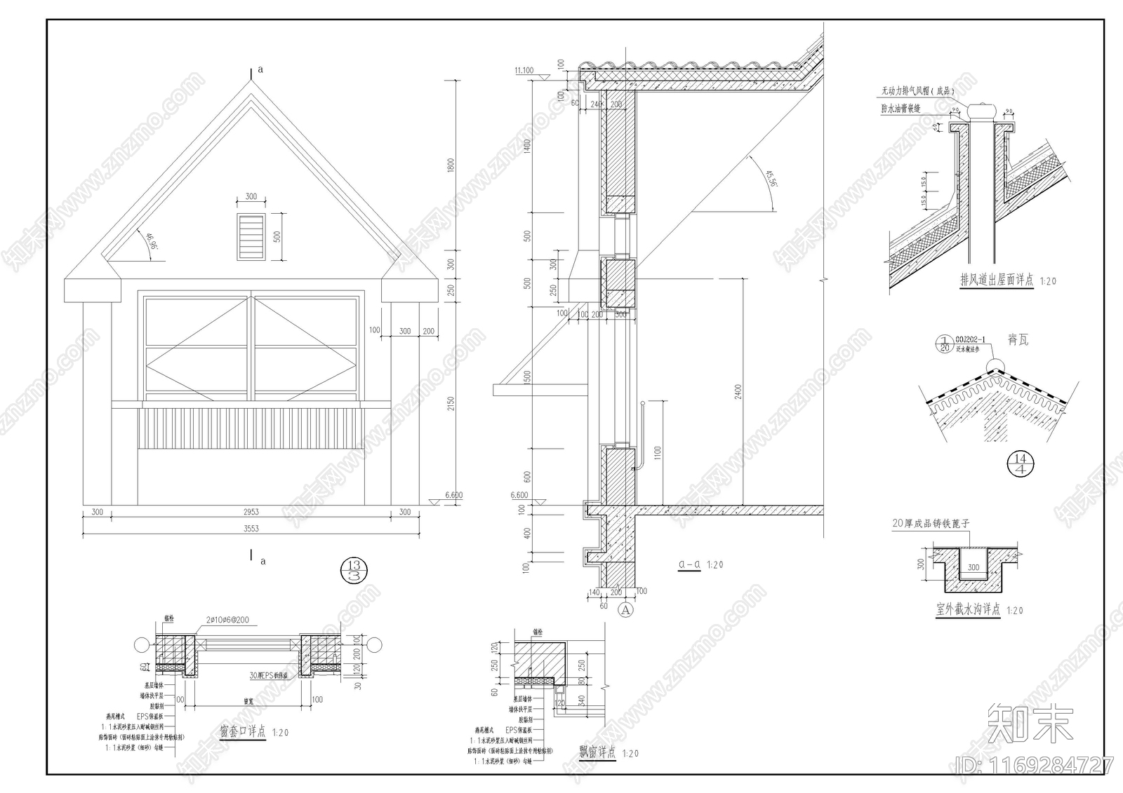 欧式别墅建筑cad施工图下载【ID:1169284727】