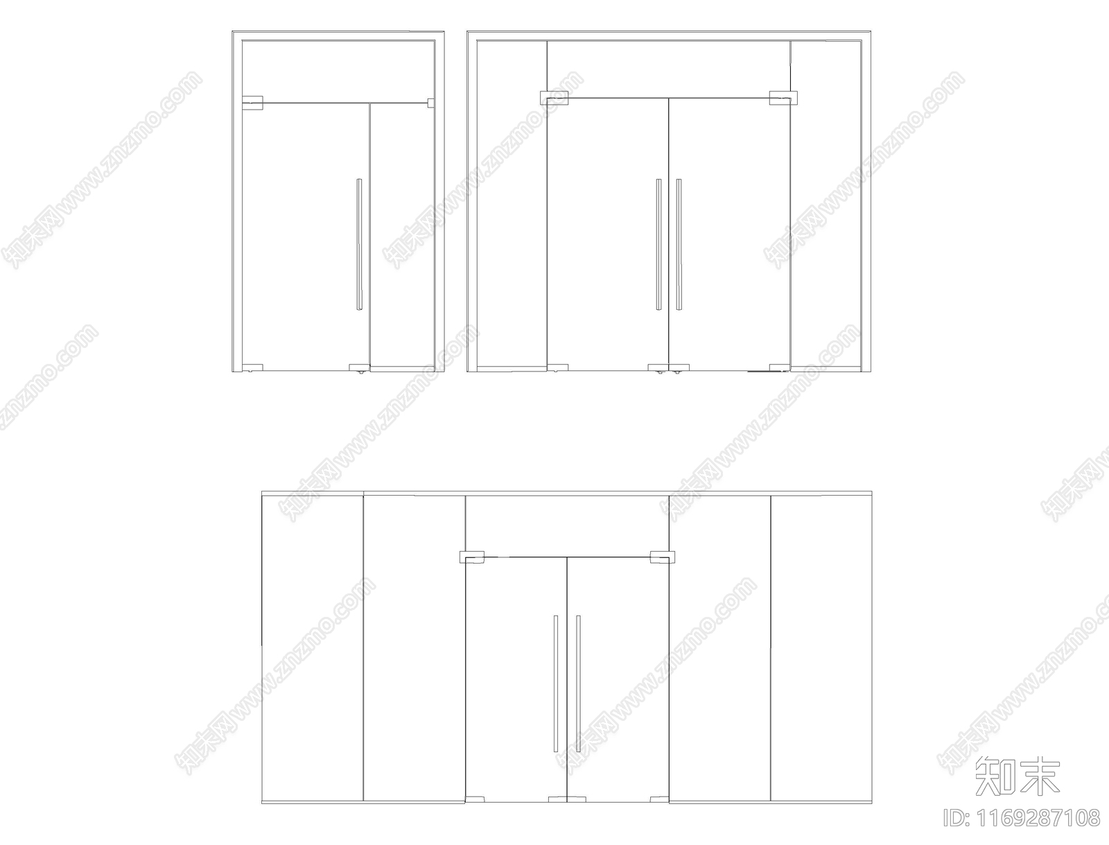 现代门cad施工图下载【ID:1169287108】