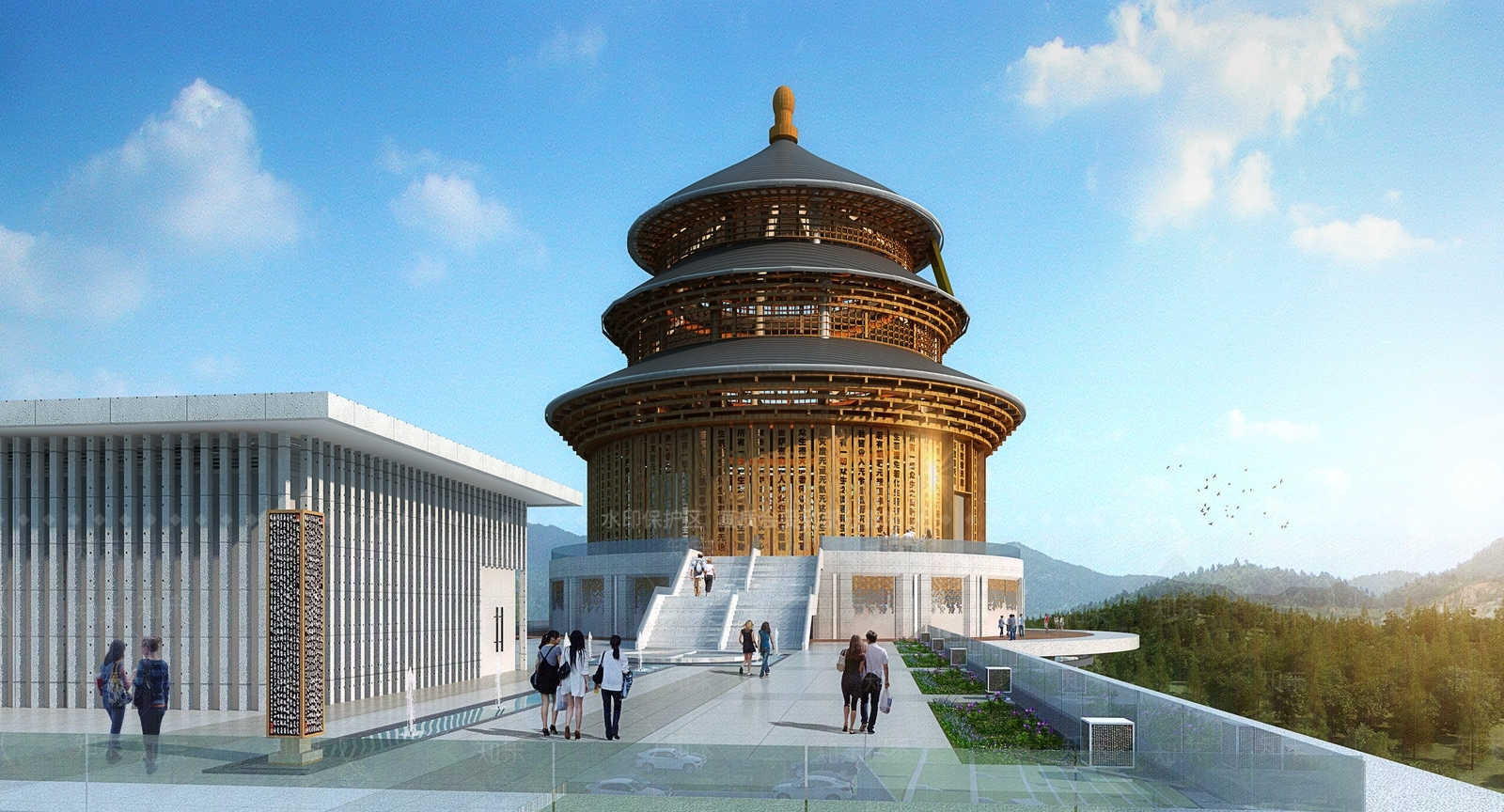 新中式其他文化场馆SU模型下载【ID:1169289618】