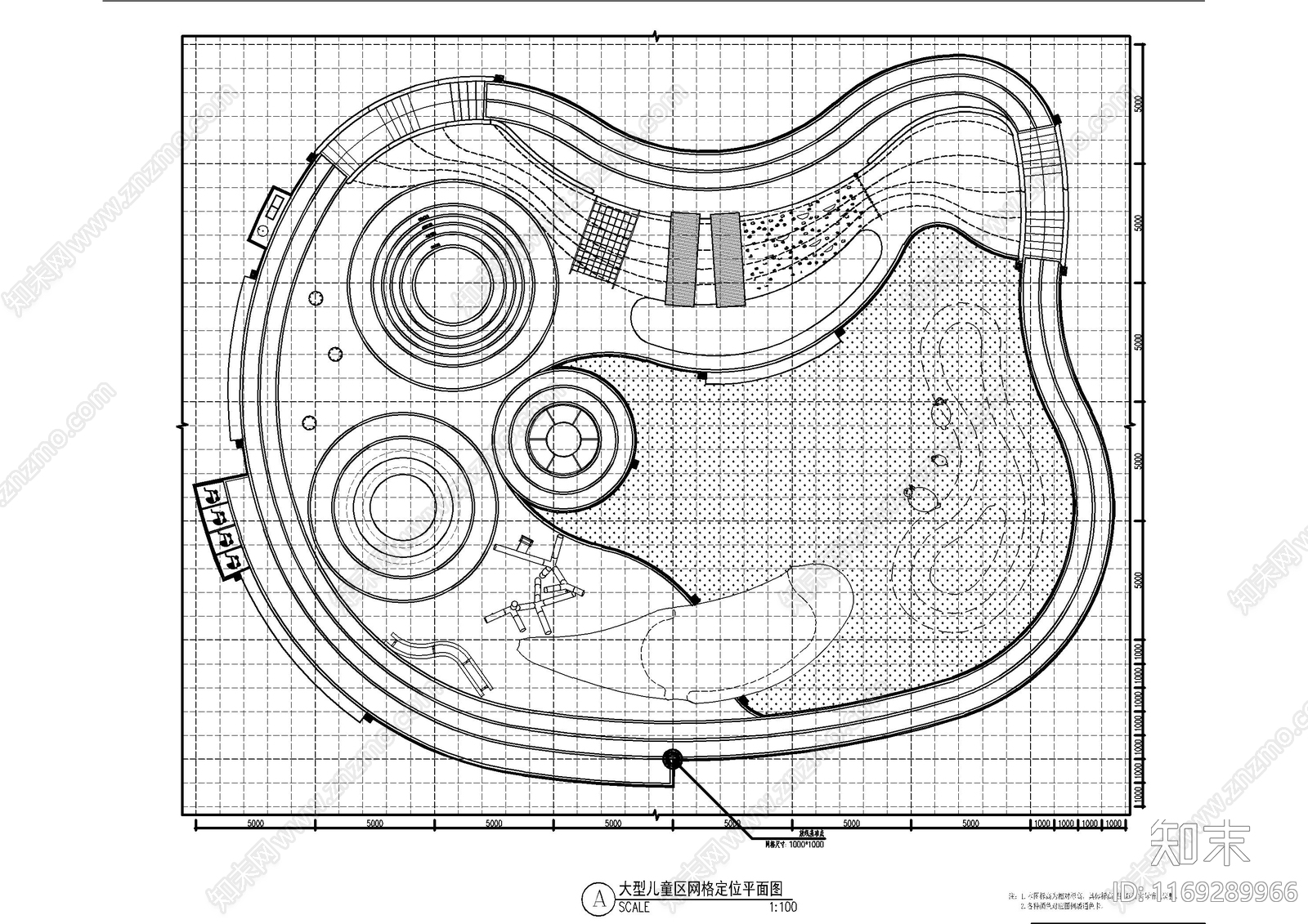 现代公园景观cad施工图下载【ID:1169289966】