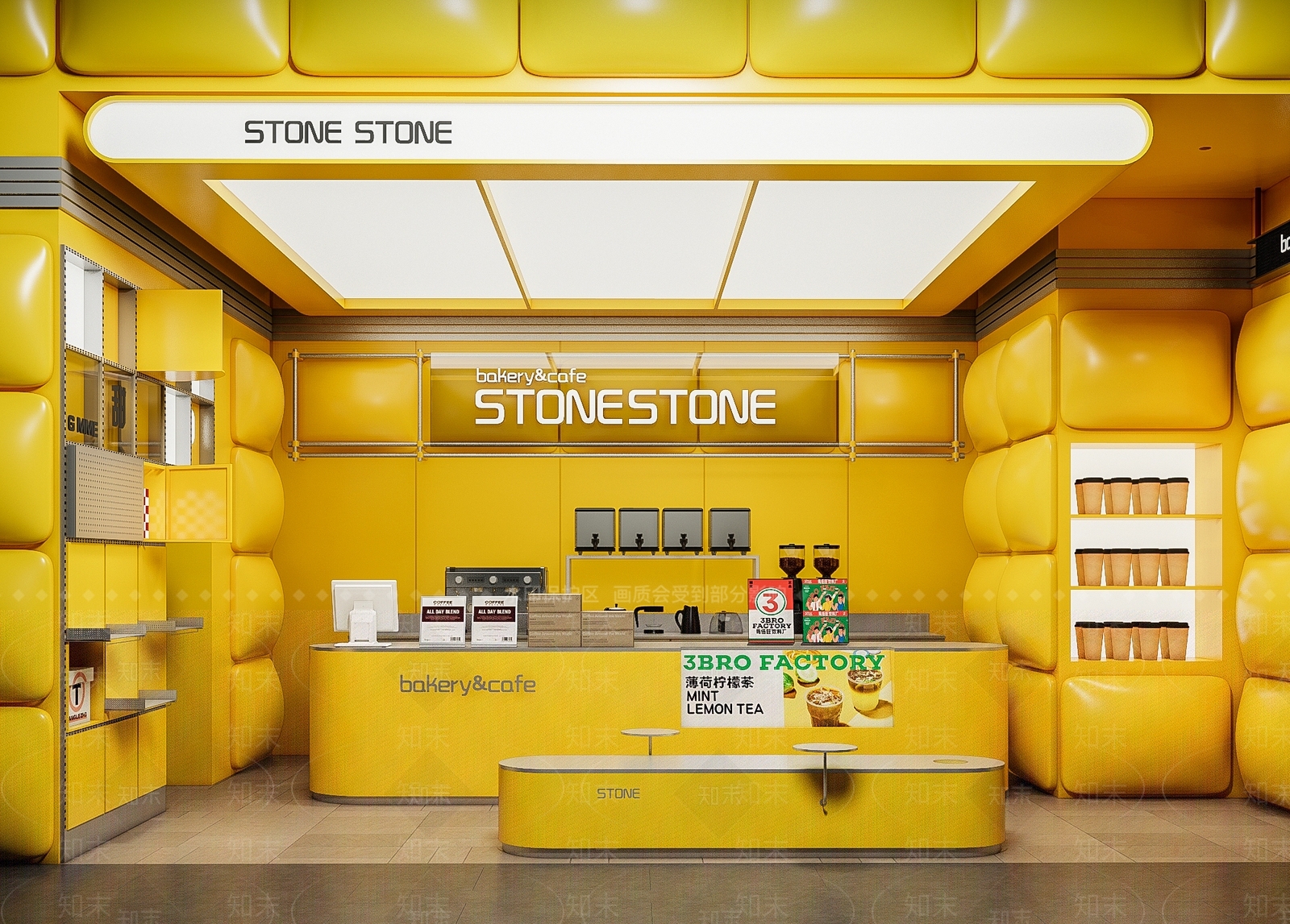 现代奶茶店SU模型下载【ID:1169291700】