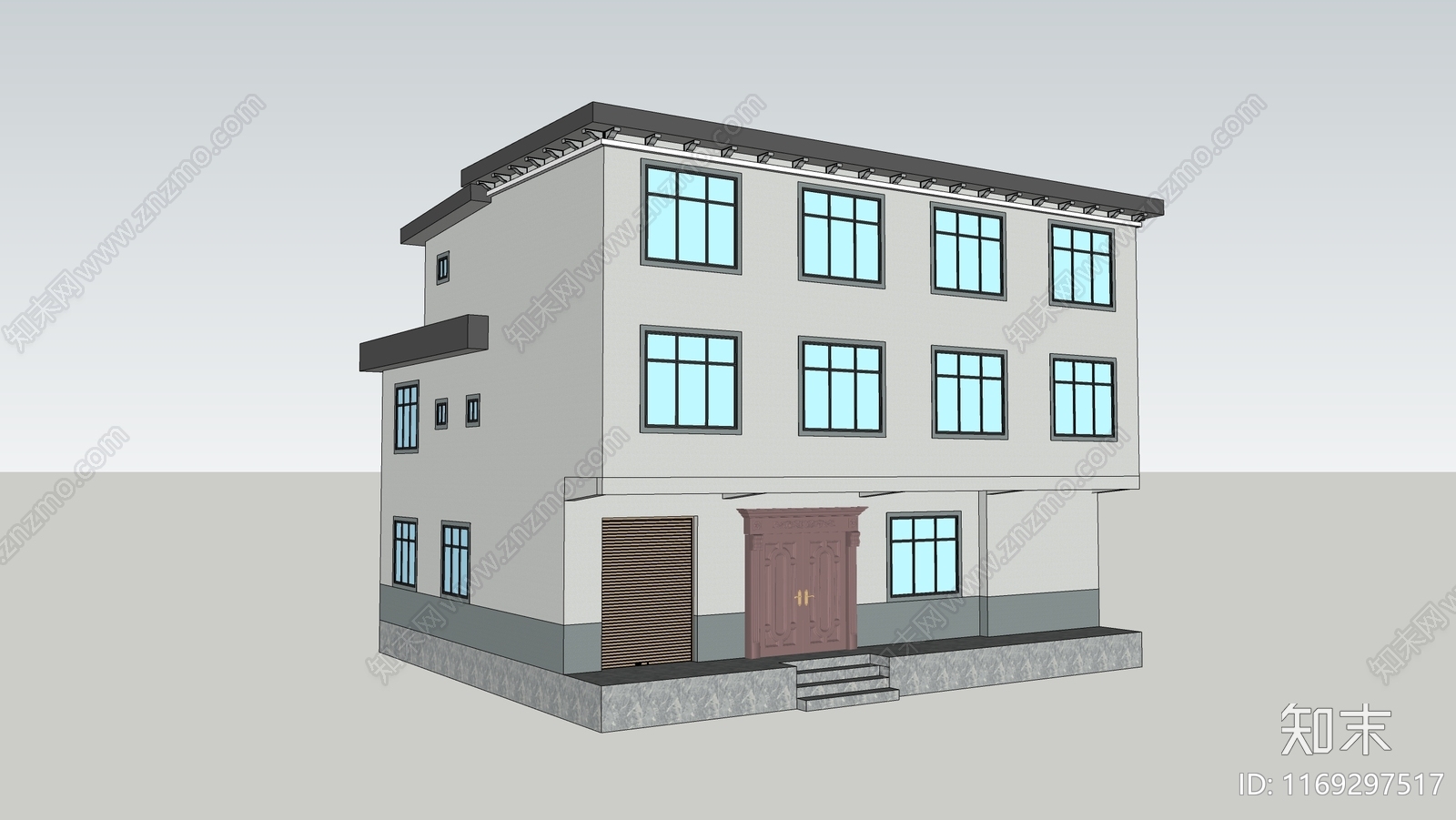 现代乡村民房SU模型下载【ID:1169297517】