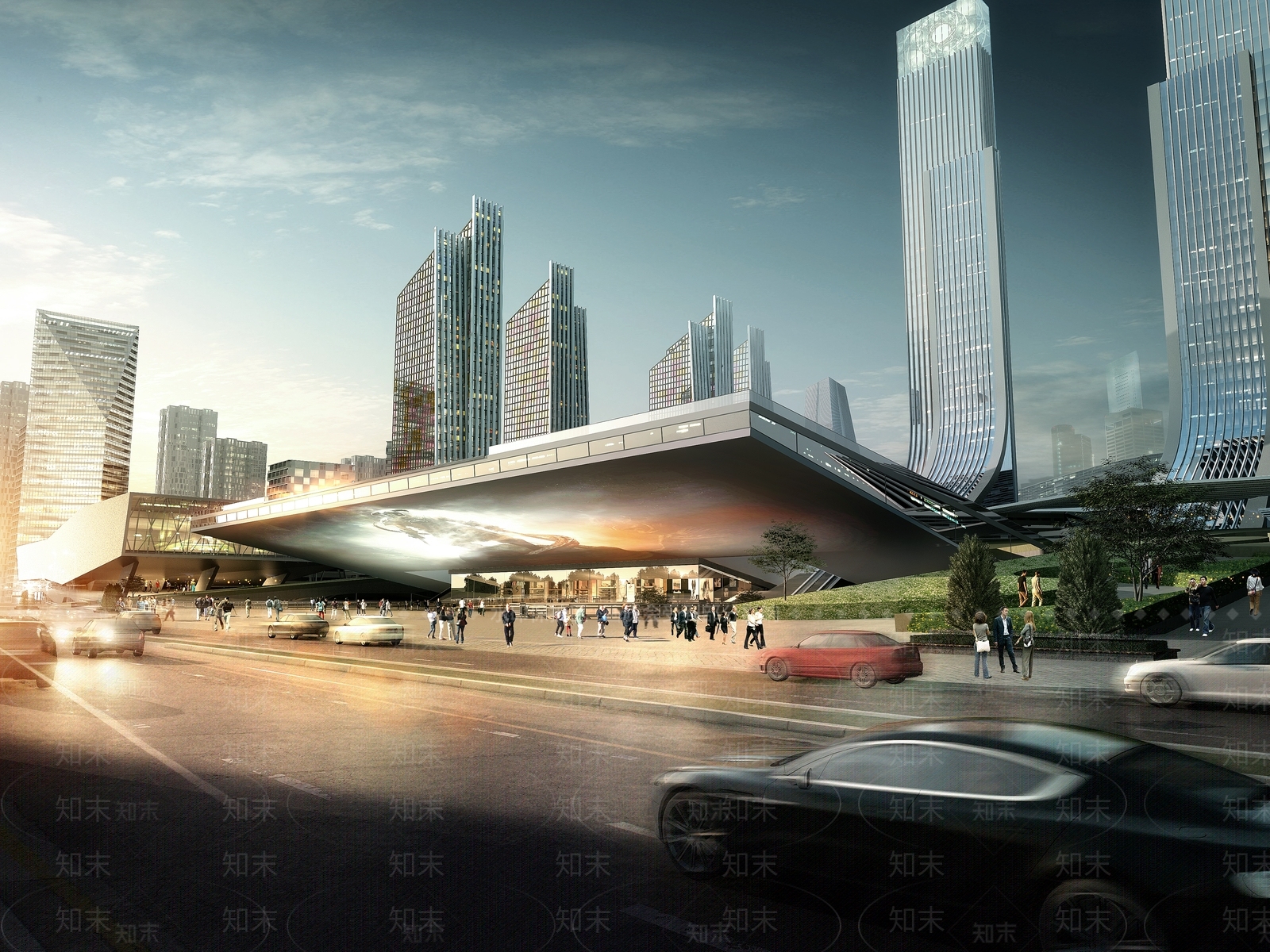 现代商场建筑SU模型下载【ID:1169298267】