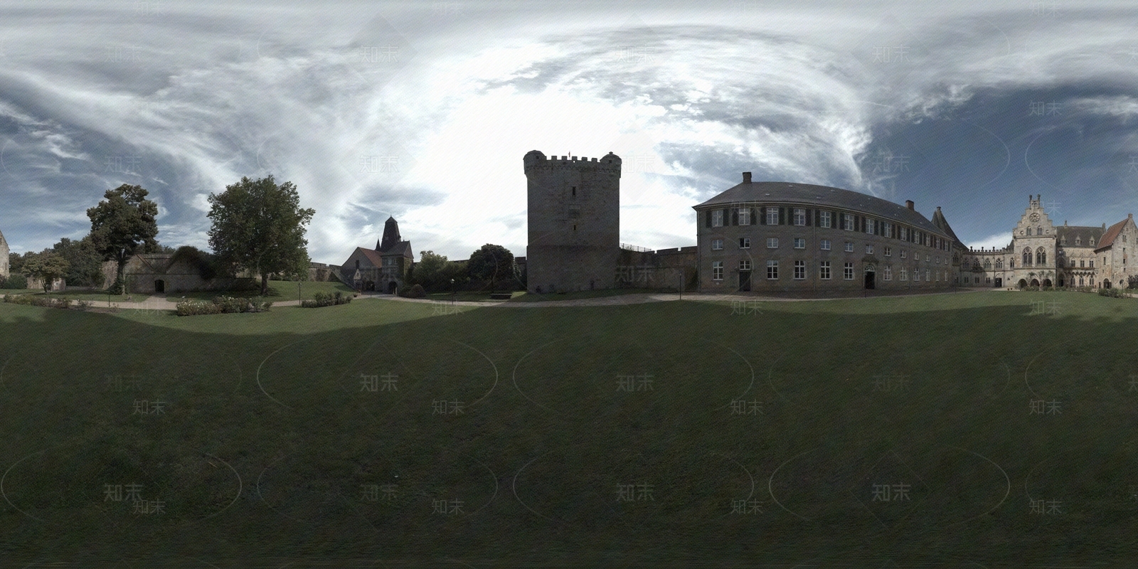 法式欧式小区HDR贴图下载【ID:1169299885】