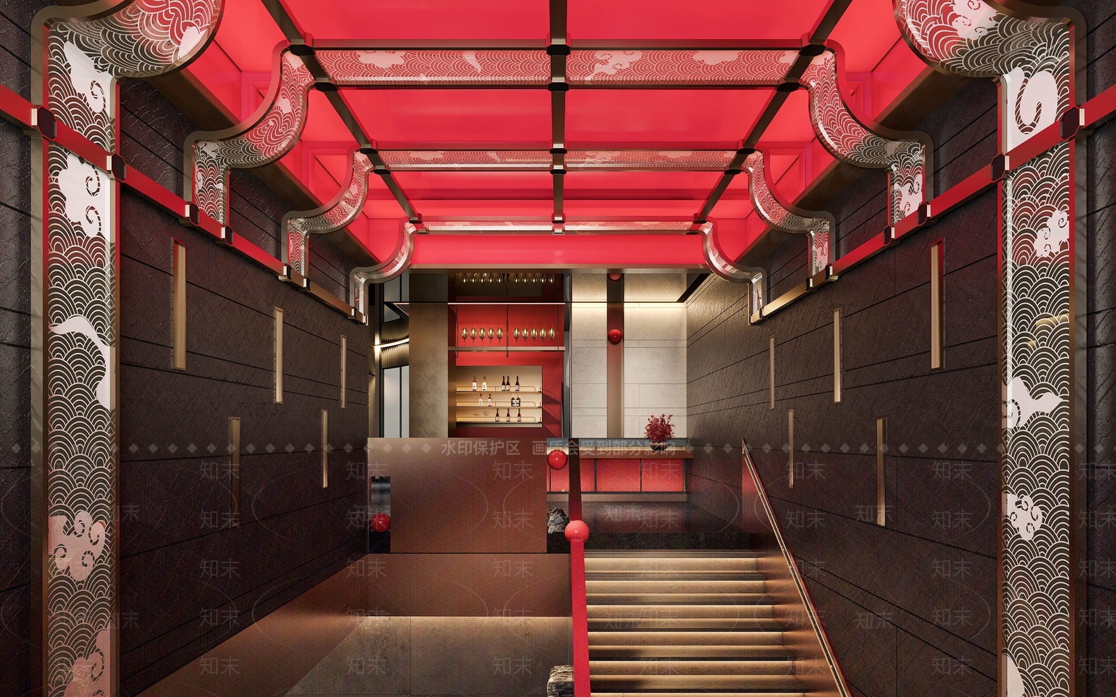 新中式现代其他餐饮空间3D模型下载【ID:1169302703】