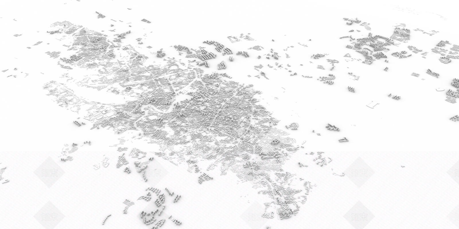 简约鸟瞰规划SU模型下载【ID:1169305357】