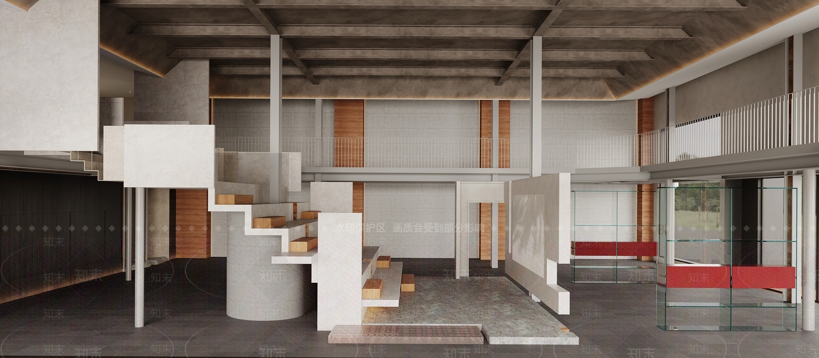 工业办公大厅3D模型下载【ID:1214708358】