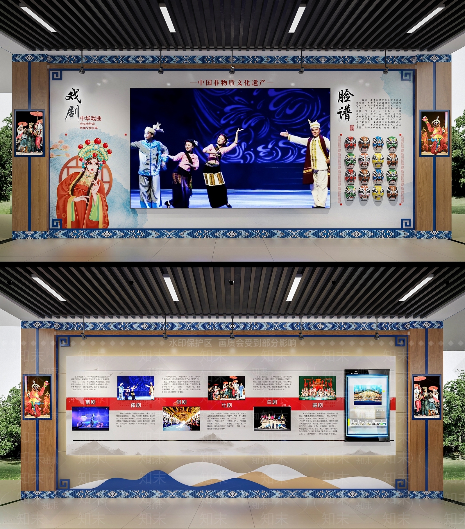 现代新中式其他公共空间3D模型下载【ID:1169310695】