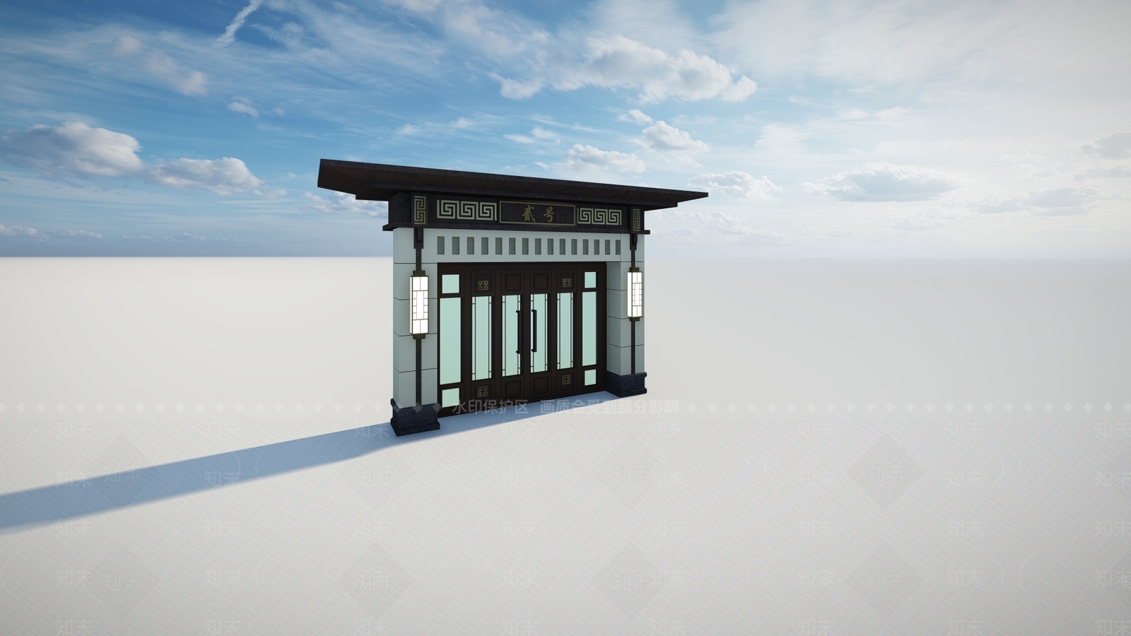 现代入口大门SU模型下载【ID:1169400806】