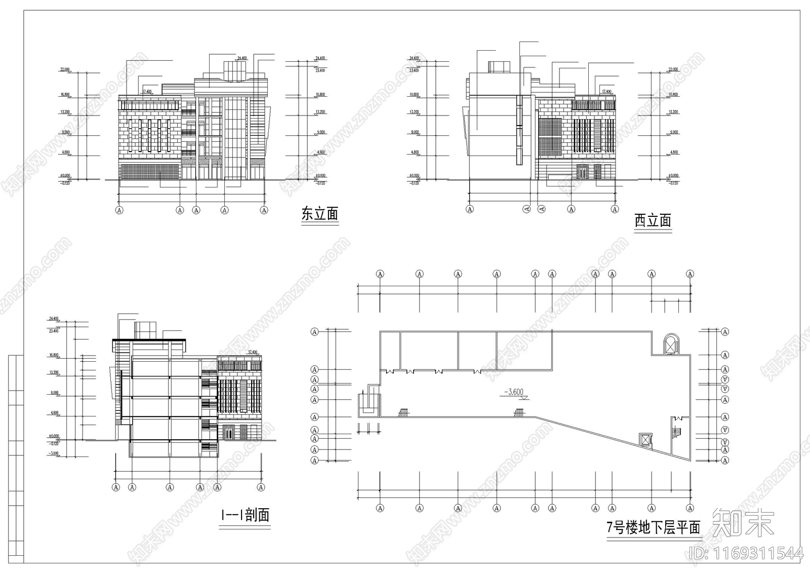 商业综合体cad施工图下载【ID:1169311544】