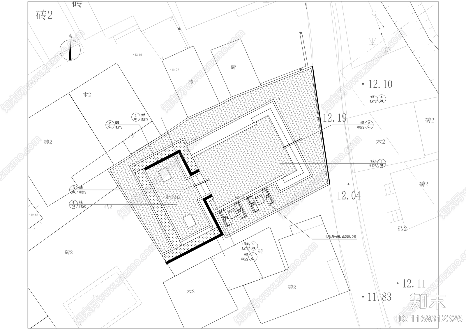 现代公园景观cad施工图下载【ID:1169312326】