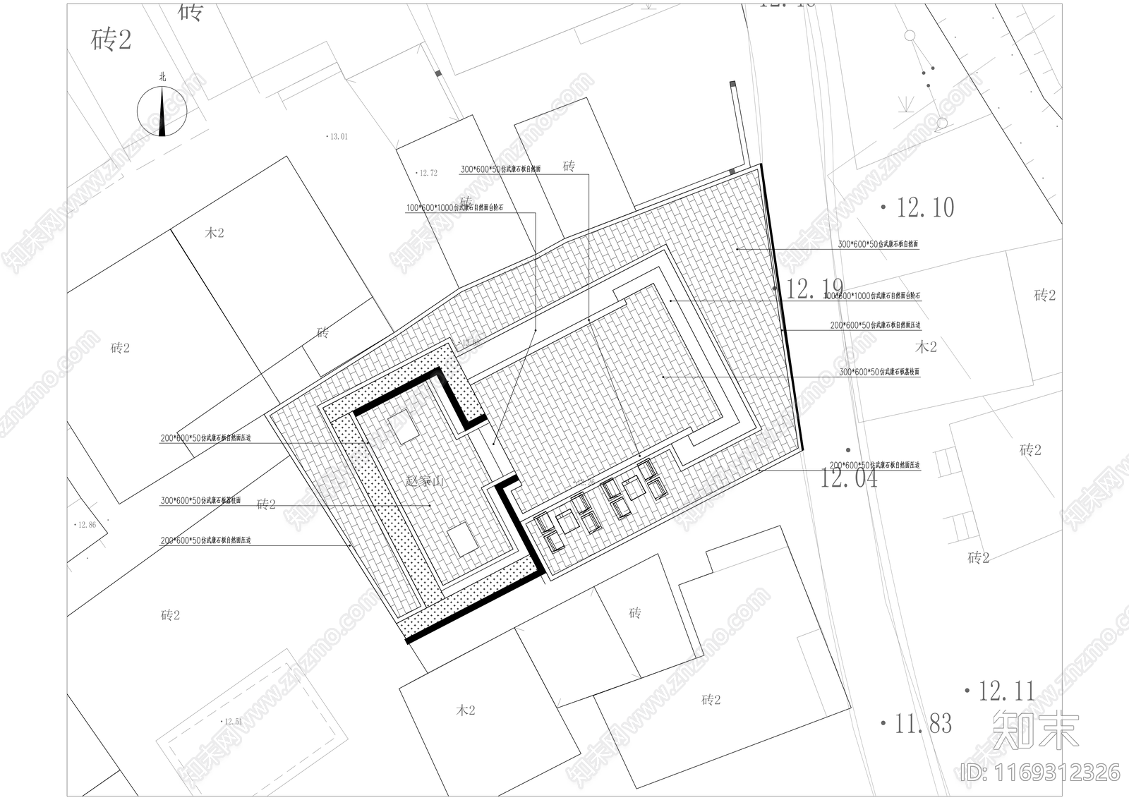 现代公园景观cad施工图下载【ID:1169312326】