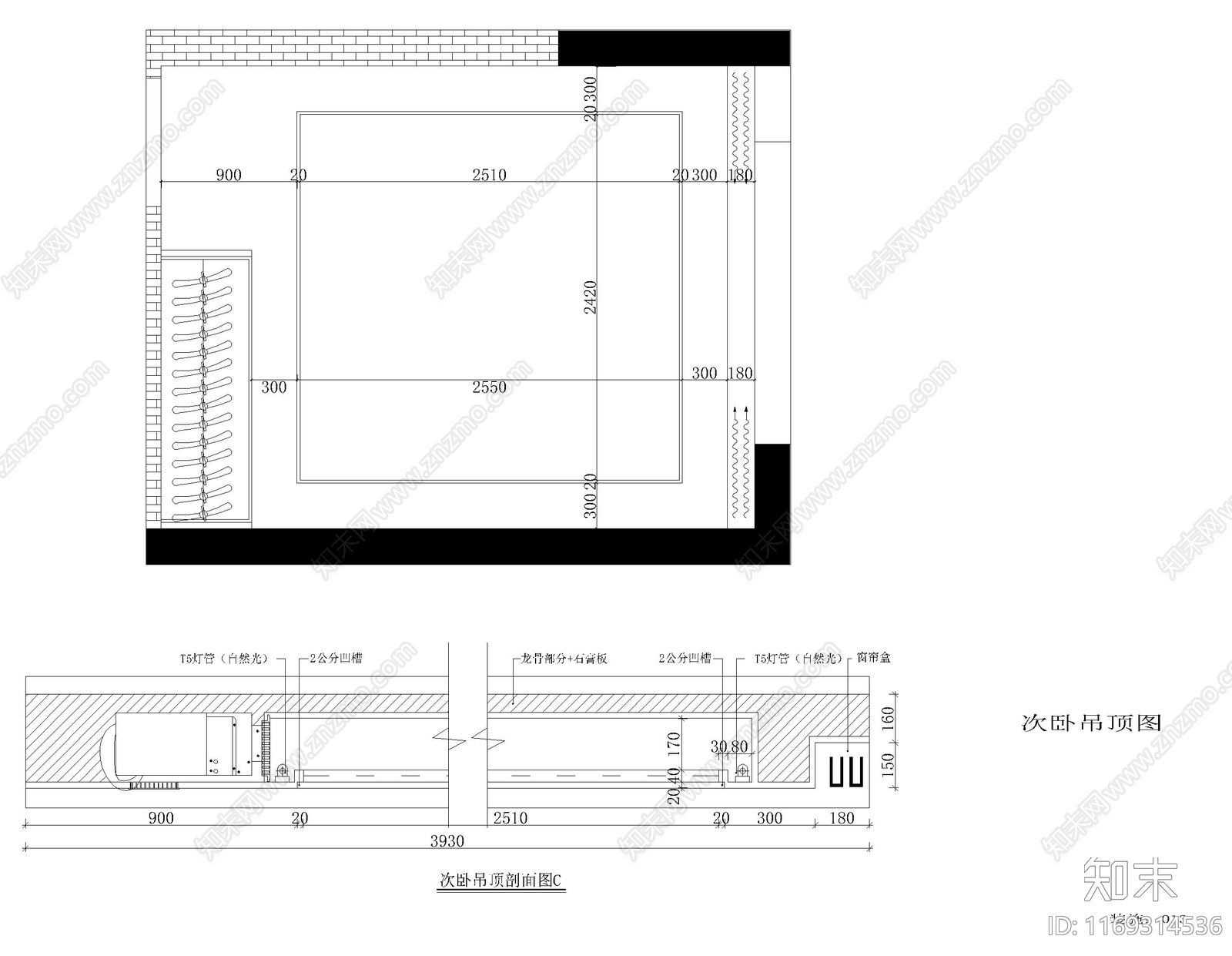 整体家装空间cad施工图下载【ID:1169314536】