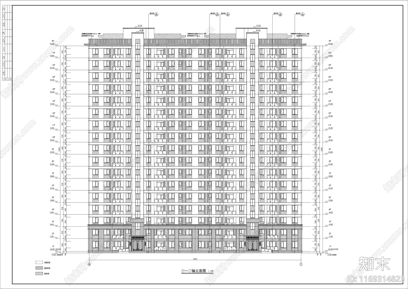 新中式住宅楼建筑cad施工图下载【ID:1169314823】