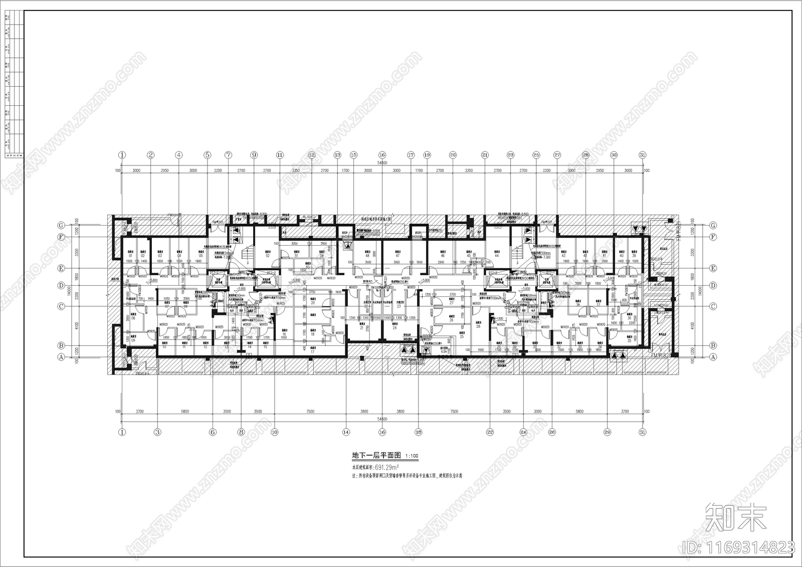 新中式住宅楼建筑cad施工图下载【ID:1169314823】