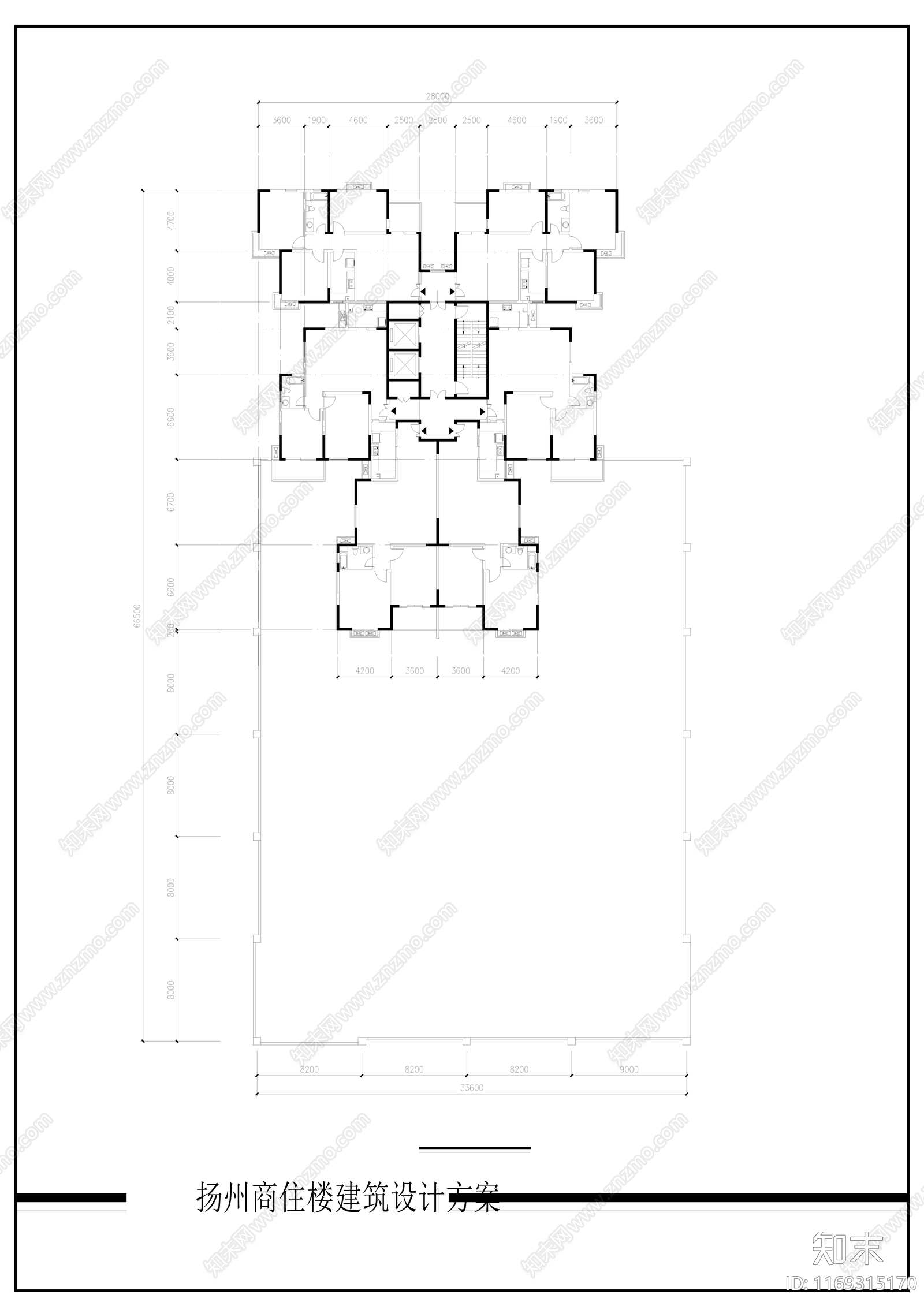 商业综合体cad施工图下载【ID:1169315170】