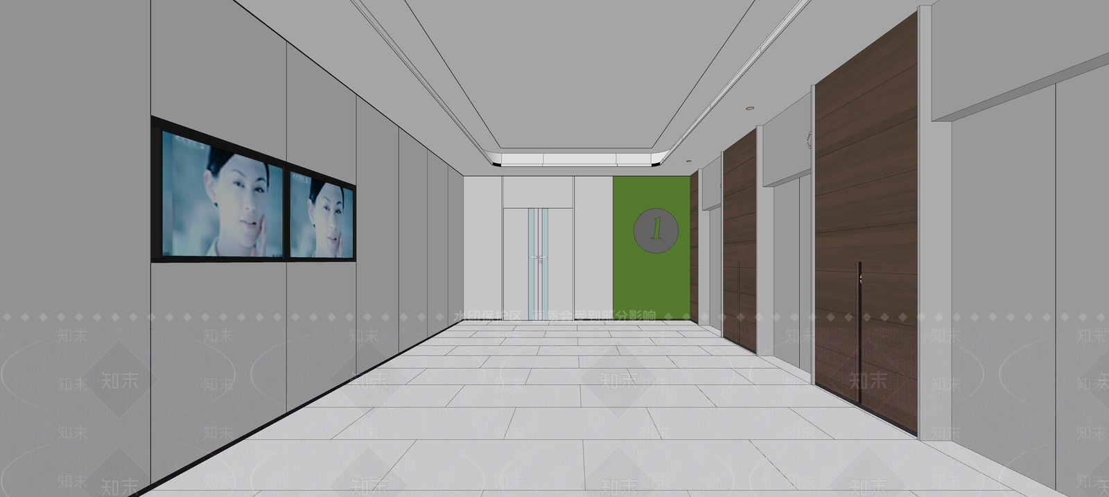现代医院SU模型下载【ID:1169315640】