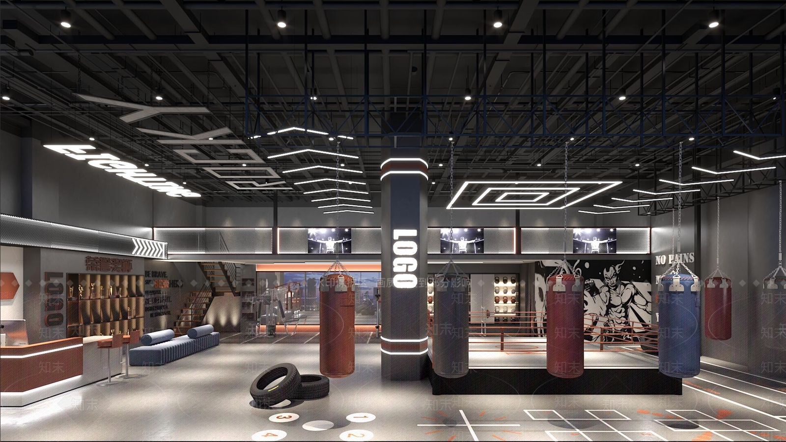 工业健身房3D模型下载【ID:1169323136】