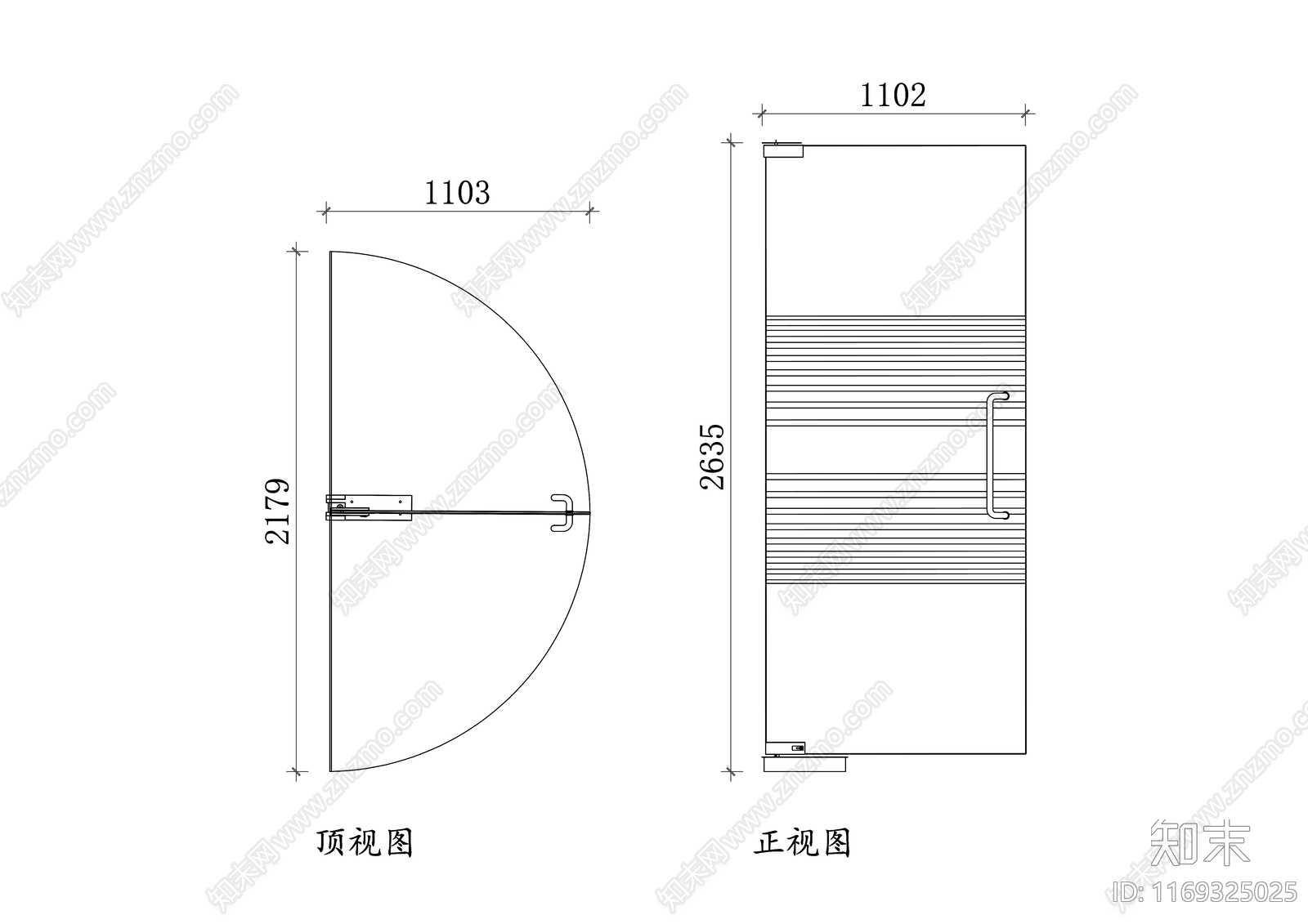 现代门cad施工图下载【ID:1169325025】