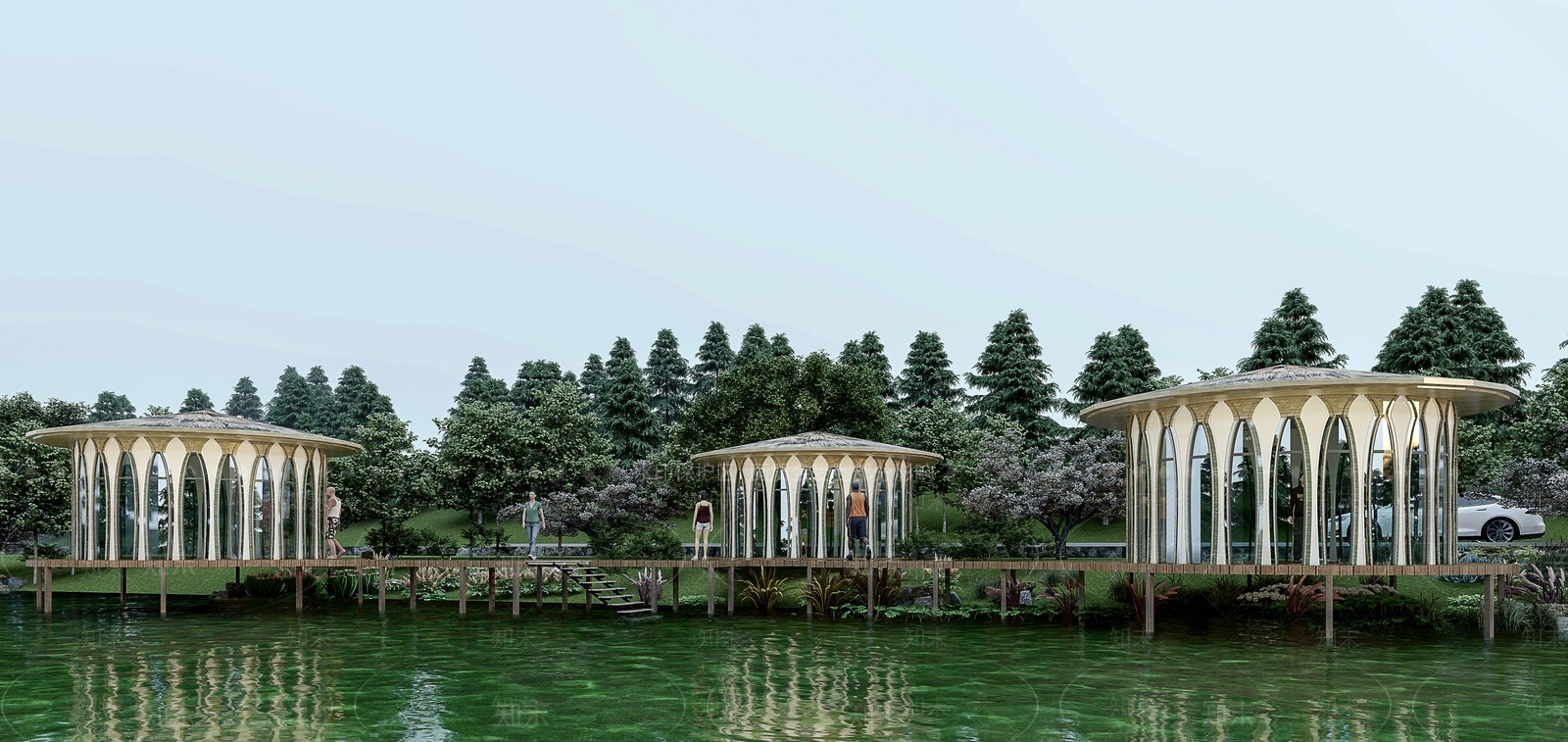 现代别墅SU模型下载【ID:1169332112】