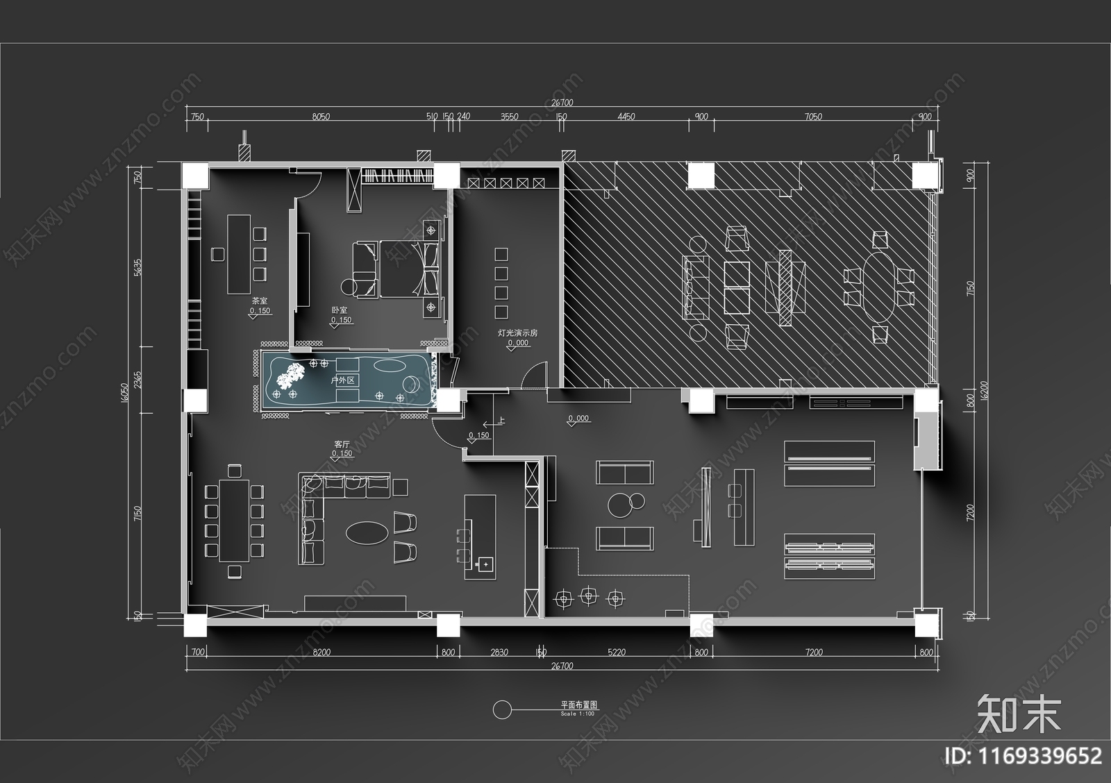 现代轻奢商场cad施工图下载【ID:1169339652】