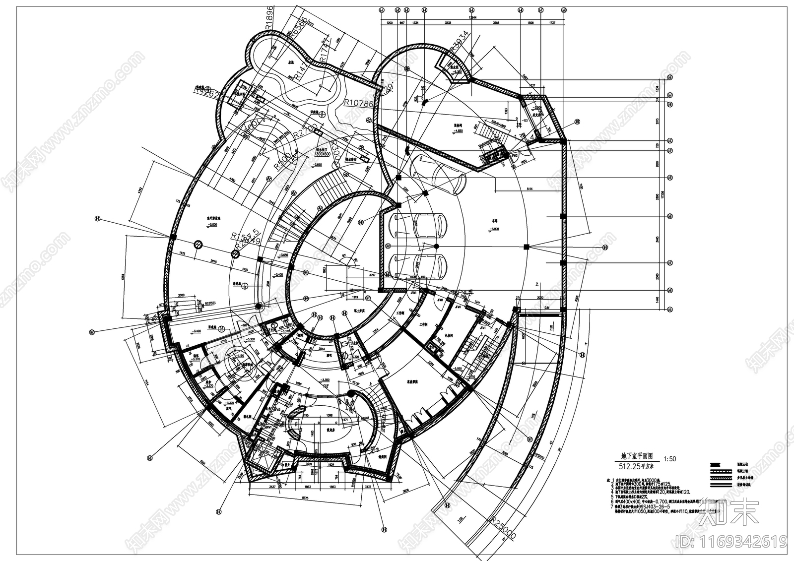 现代别墅建筑cad施工图下载【ID:1169342619】