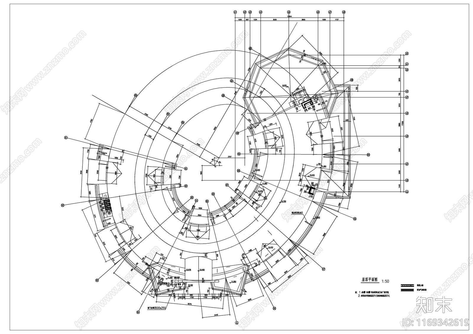 现代别墅建筑cad施工图下载【ID:1169342619】