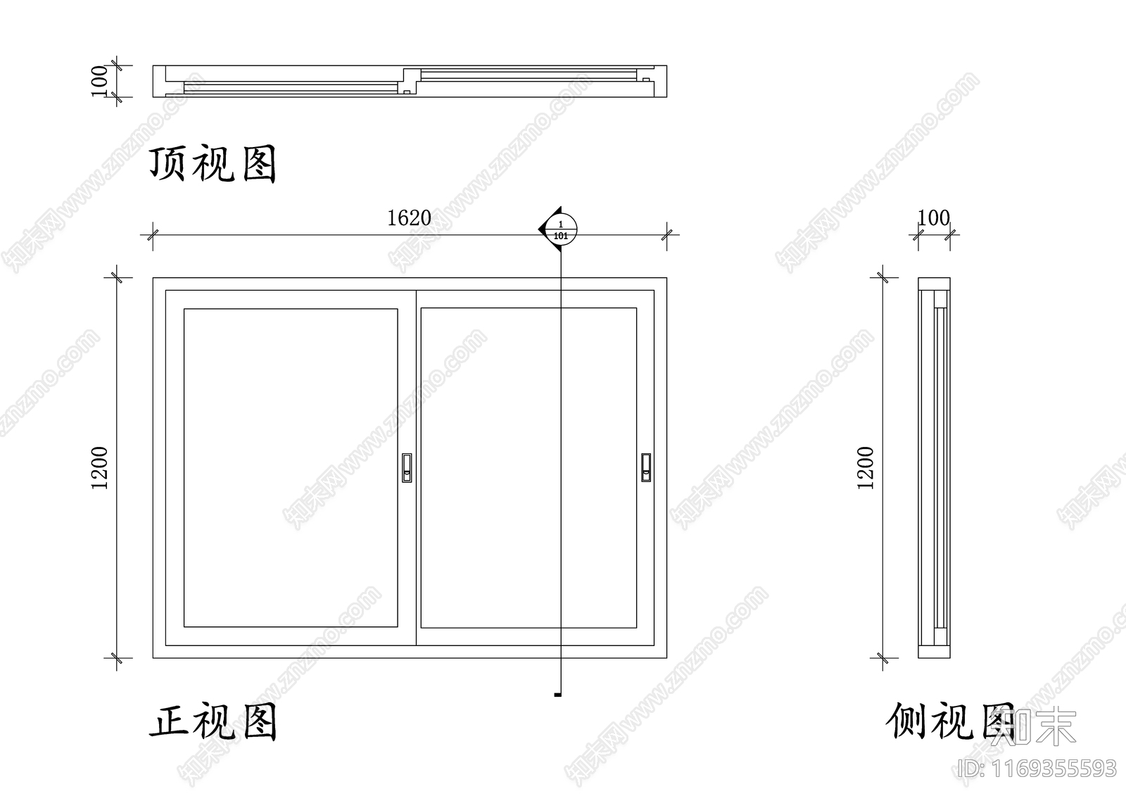 现代综合门窗施工图下载【ID:1169355593】