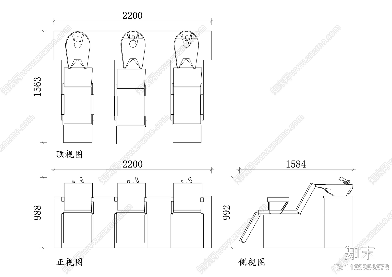 现代沙发施工图下载【ID:1169356678】