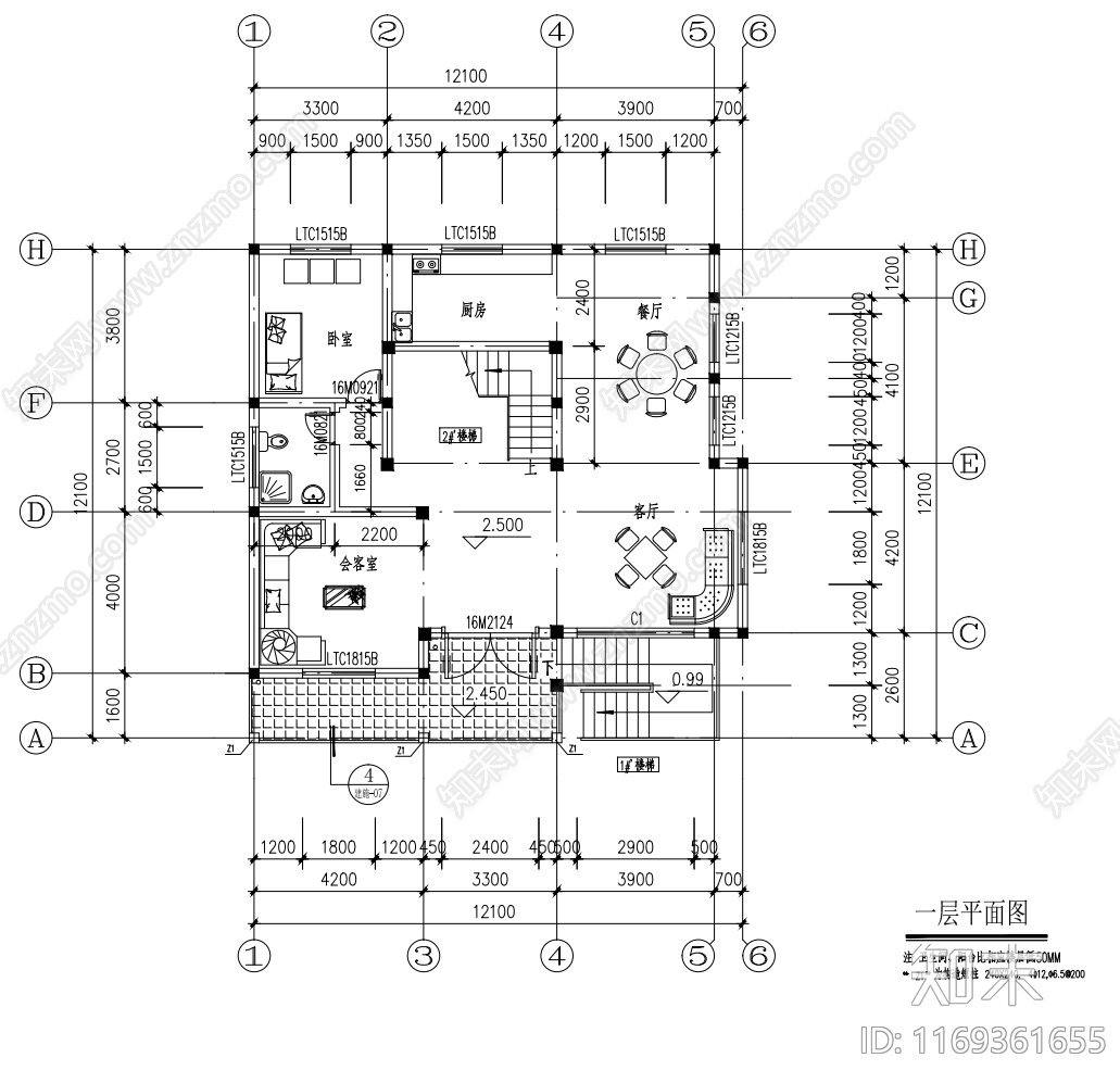 现代别墅建筑cad施工图下载【ID:1169361655】