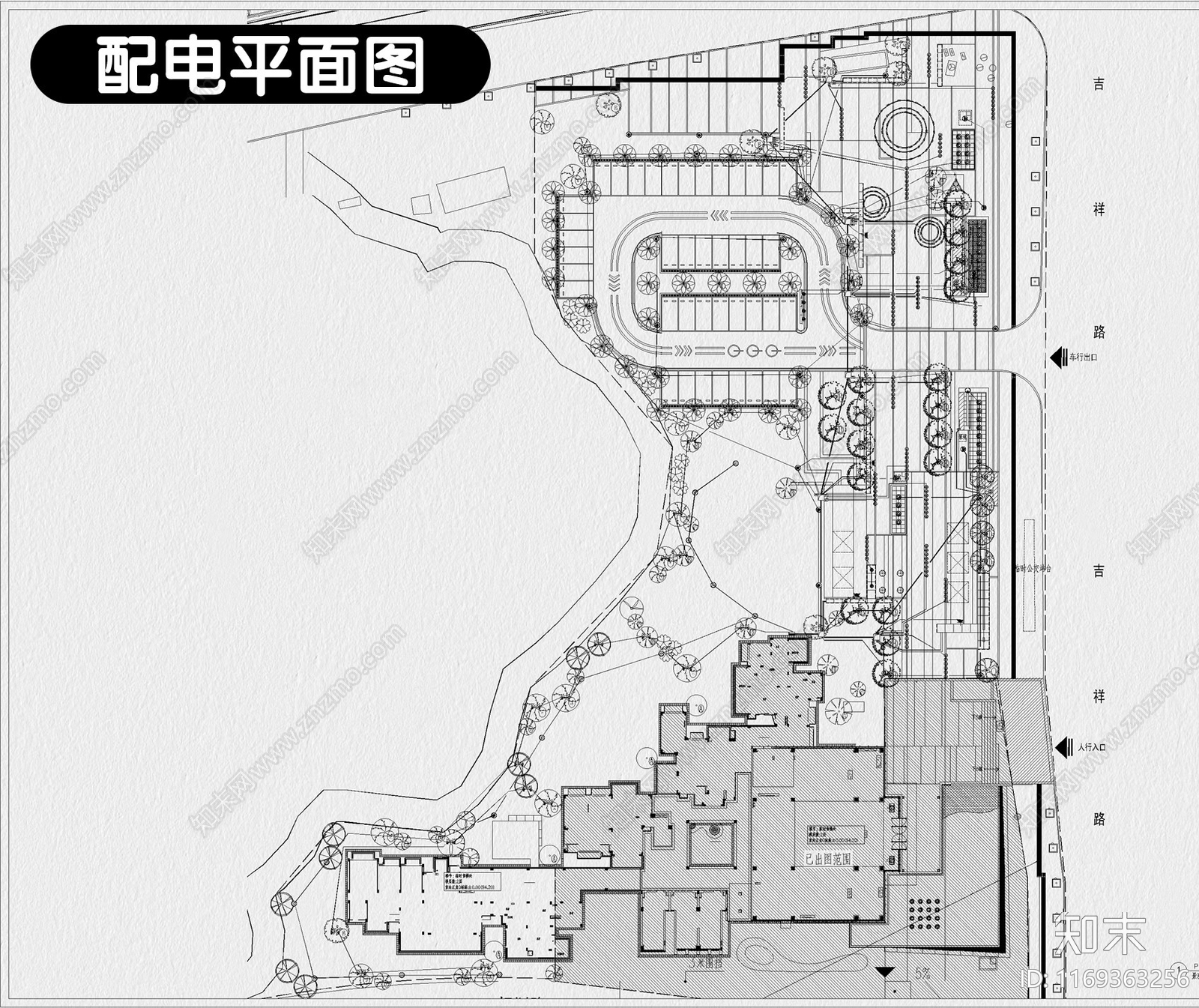 现代公园景观cad施工图下载【ID:1169363256】