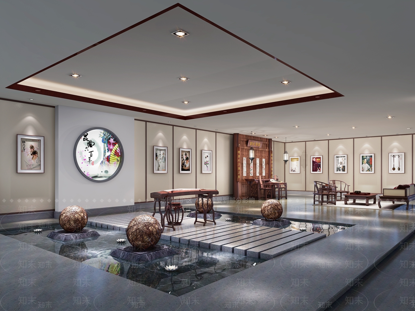 新中式博物馆3D模型下载【ID:1169364608】