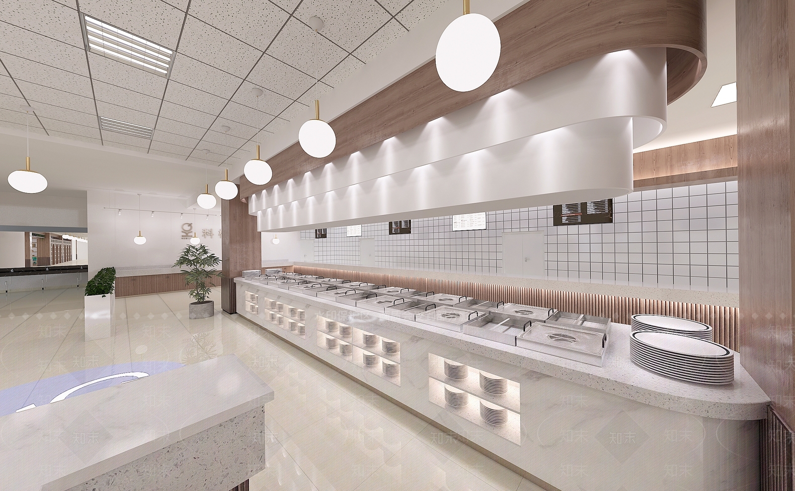 现代食堂3D模型下载【ID:1169371944】