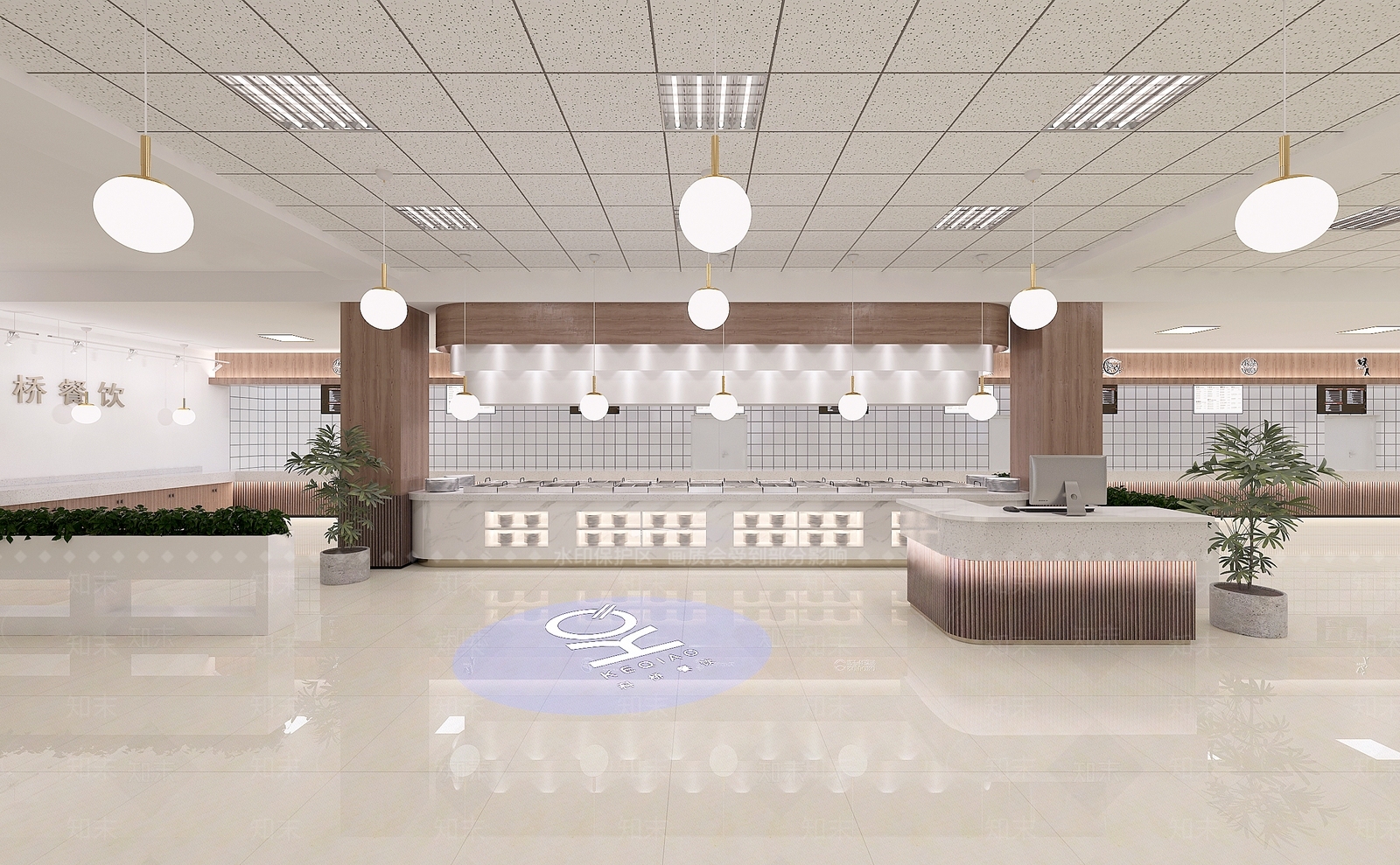 现代食堂3D模型下载【ID:1169371944】