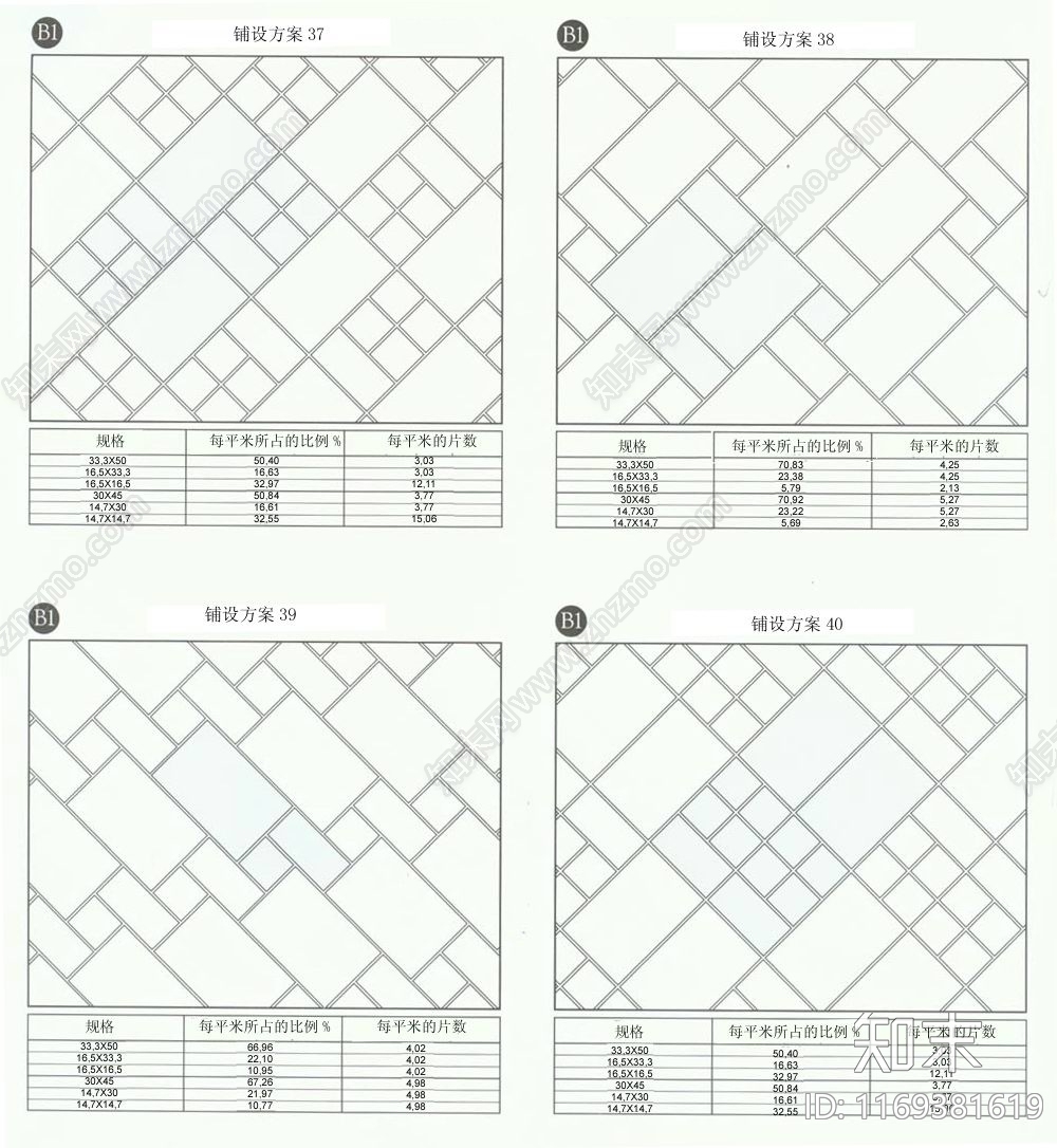 现代填充图案cad施工图下载【ID:1169381619】