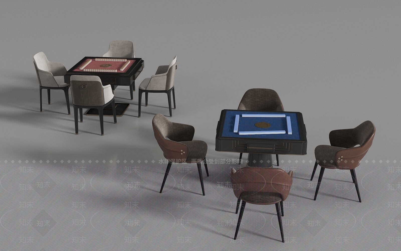 麻将桌3D模型下载【ID:1169382362】