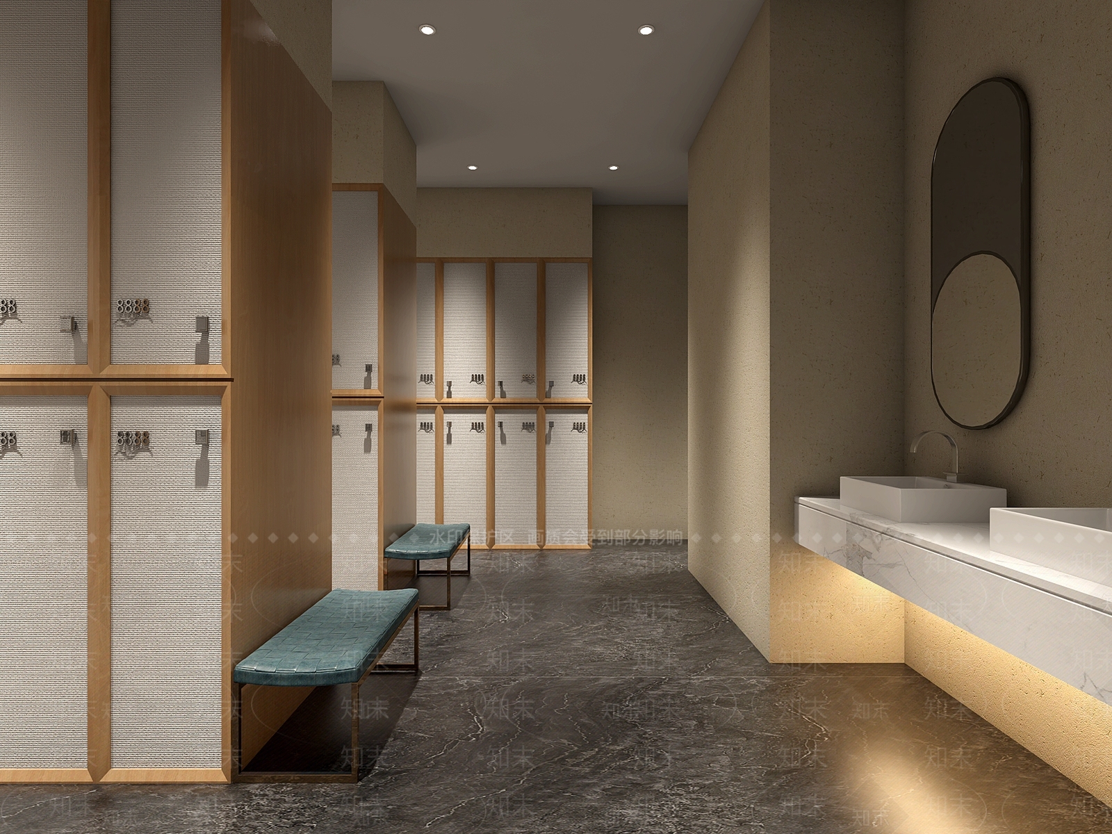 现代轻奢足浴店3D模型下载【ID:1169389164】
