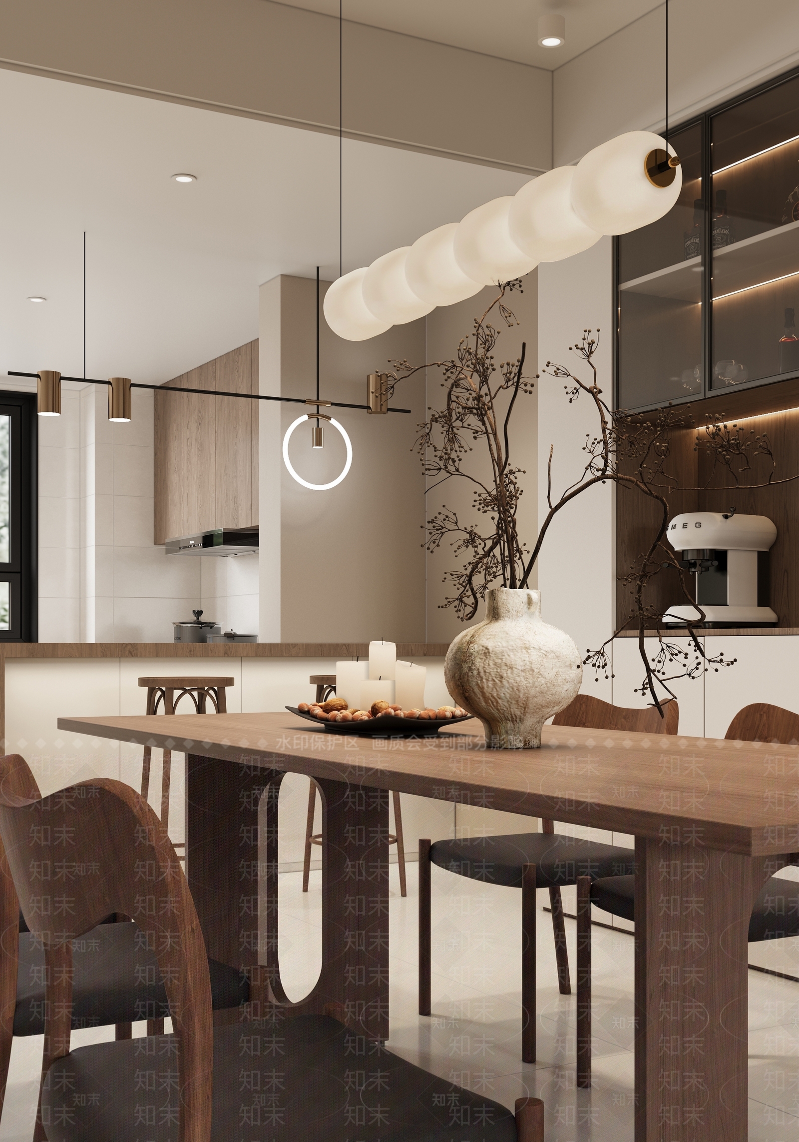 新中式家居餐厅3D模型下载【ID:1214709360】