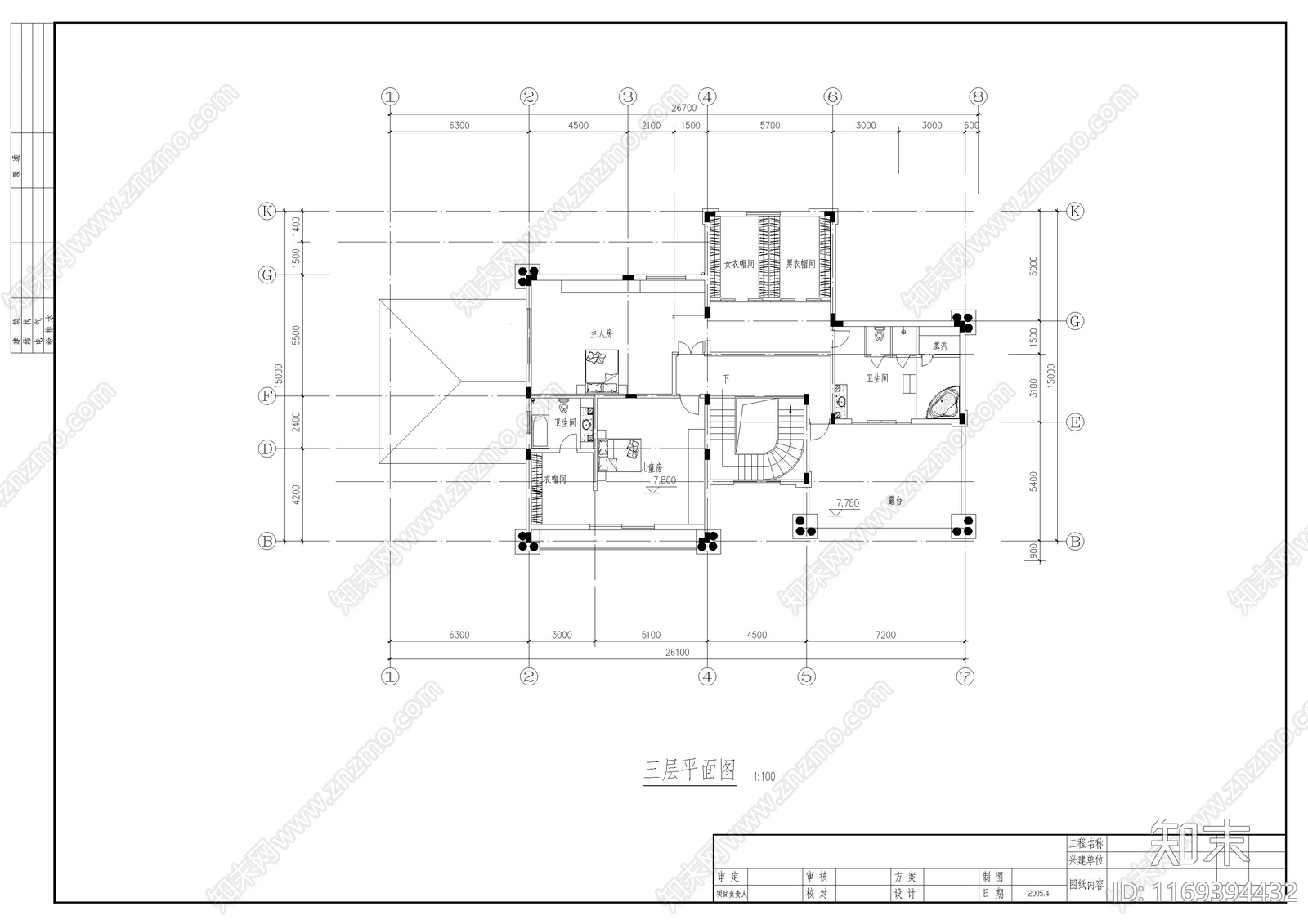 欧式别墅建筑cad施工图下载【ID:1169394432】