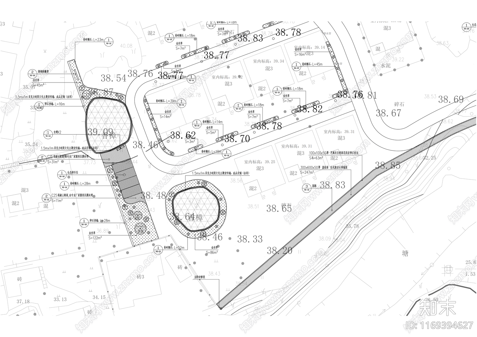 现代公园景观cad施工图下载【ID:1169394627】