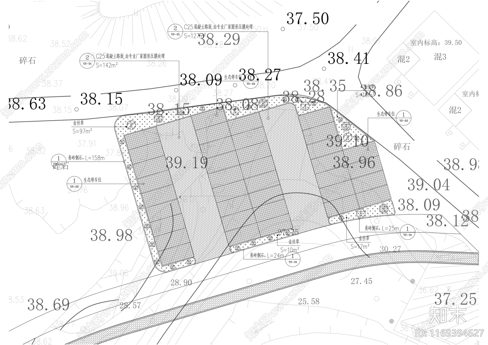 现代公园景观cad施工图下载【ID:1169394627】