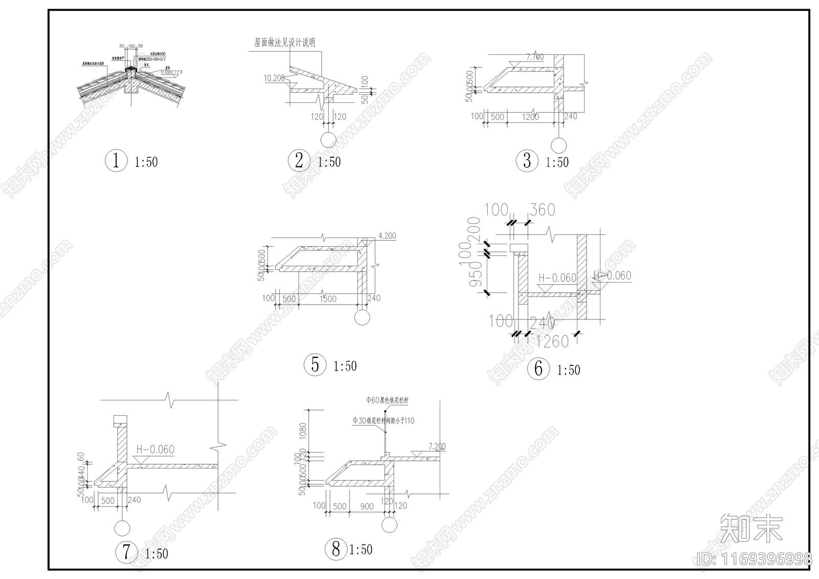 欧式别墅建筑cad施工图下载【ID:1169396998】