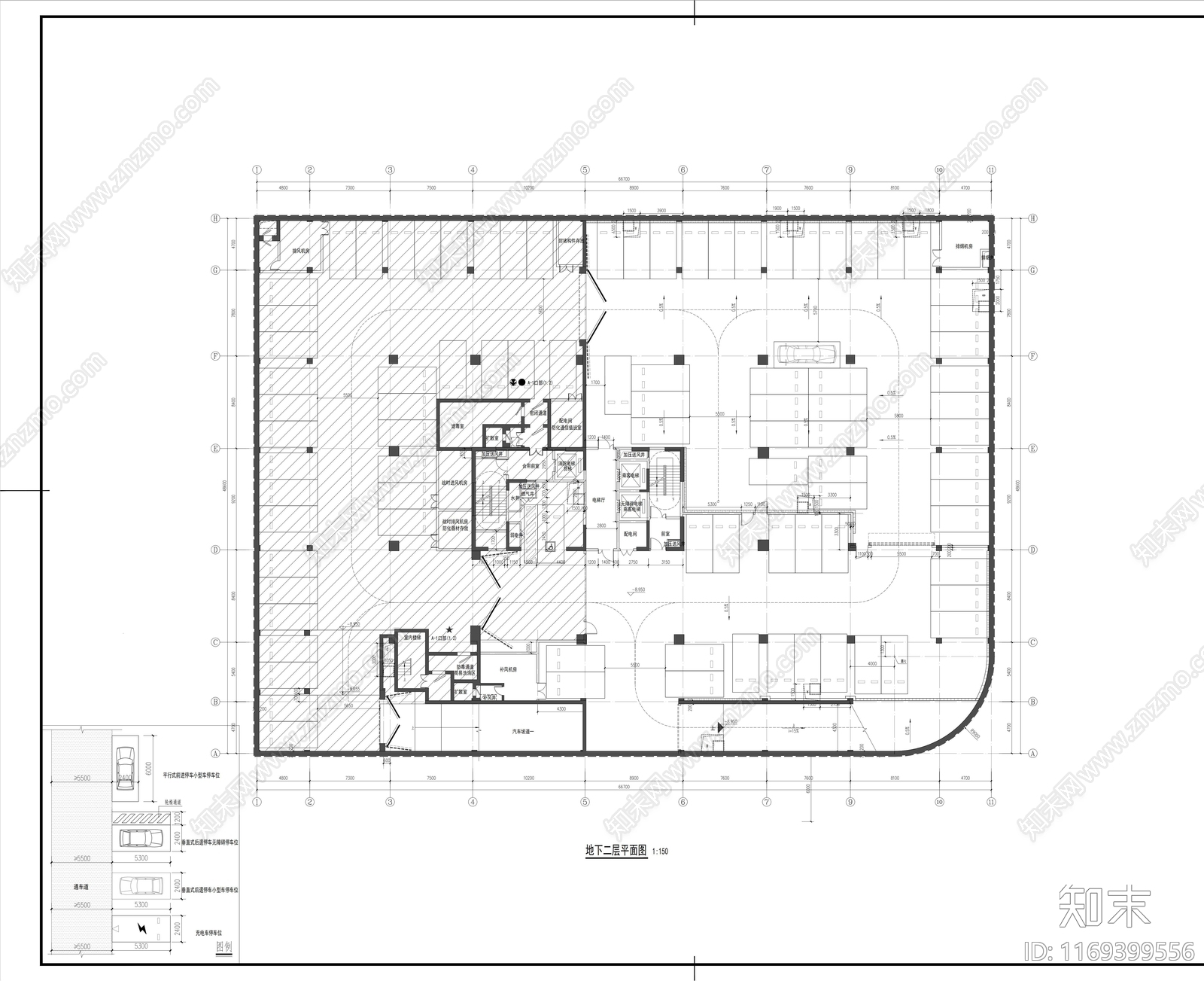 现代办公楼建筑cad施工图下载【ID:1169399556】