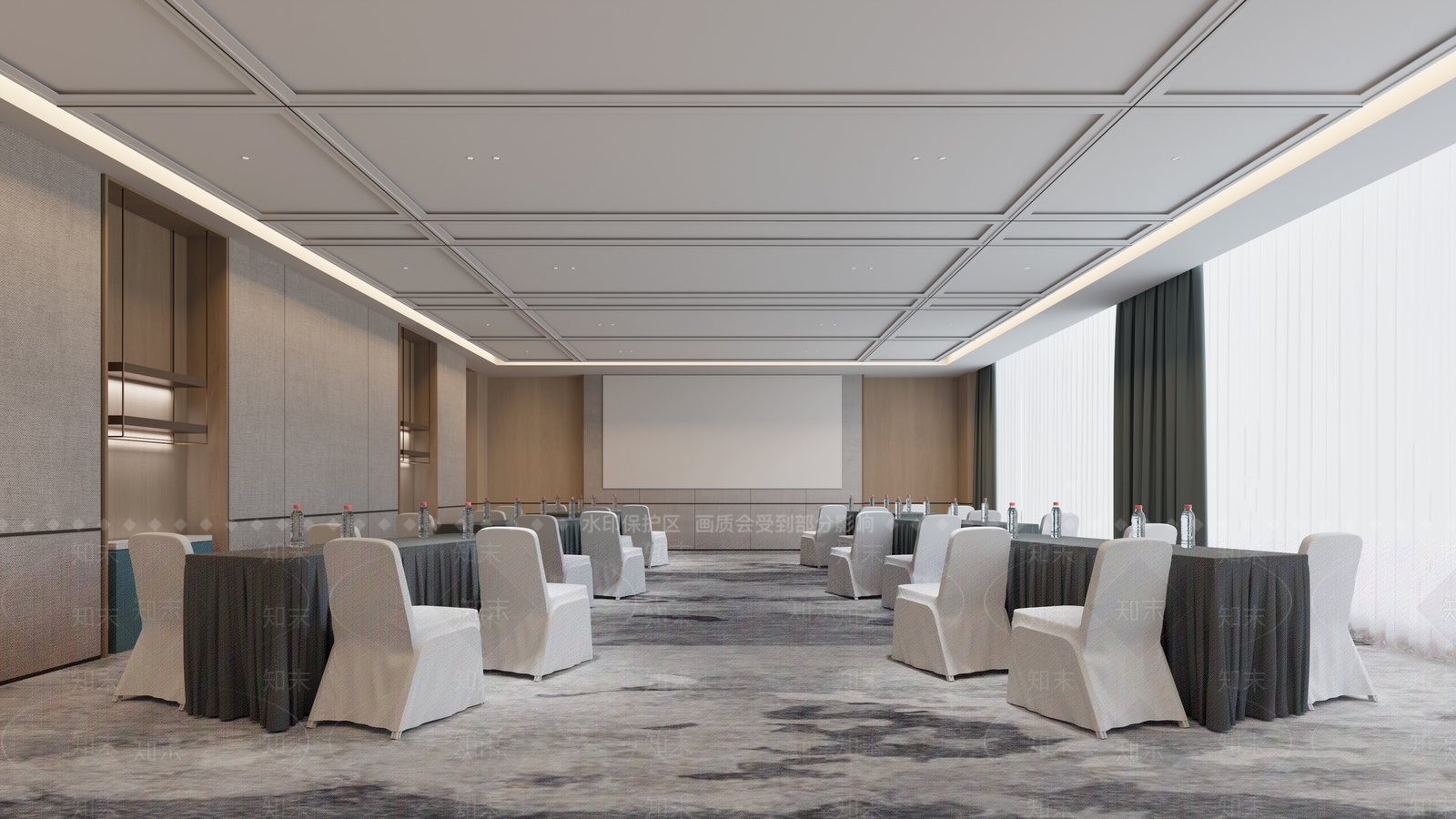 新中式会议室3D模型下载【ID:1214709307】